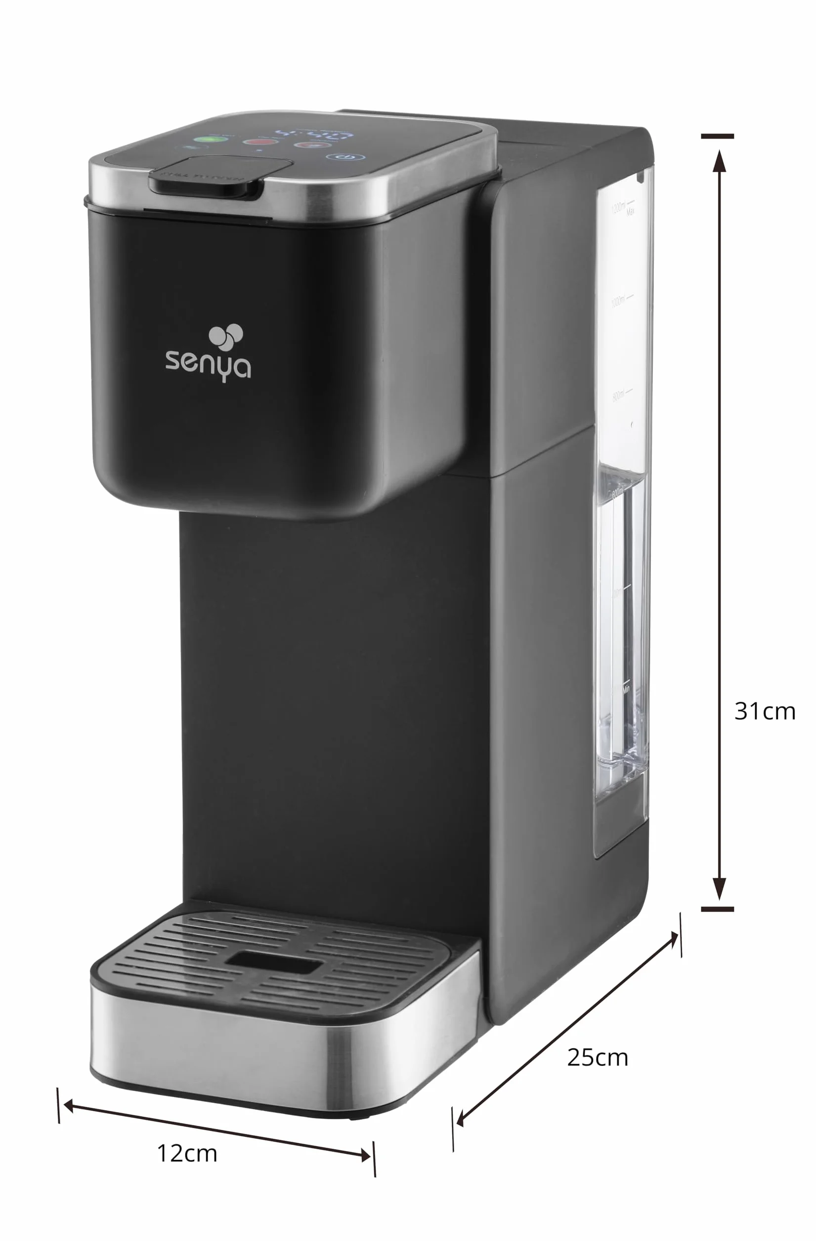 SENYA Machine à thé Tea Time Pro 1,2 L 1000W Écran tactile Détartrage automatique