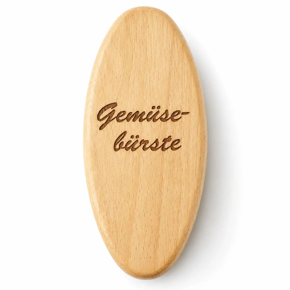 Teemando Brosse à légumes en bois de hêtre avec poils naturels 2 degrés de dureté
