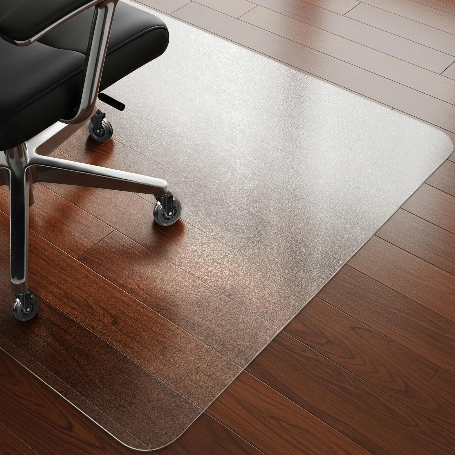COSYLAND Tapis Chaise de Bureau Effet Givré 90x120cm Antidérapant Protège-Parquet