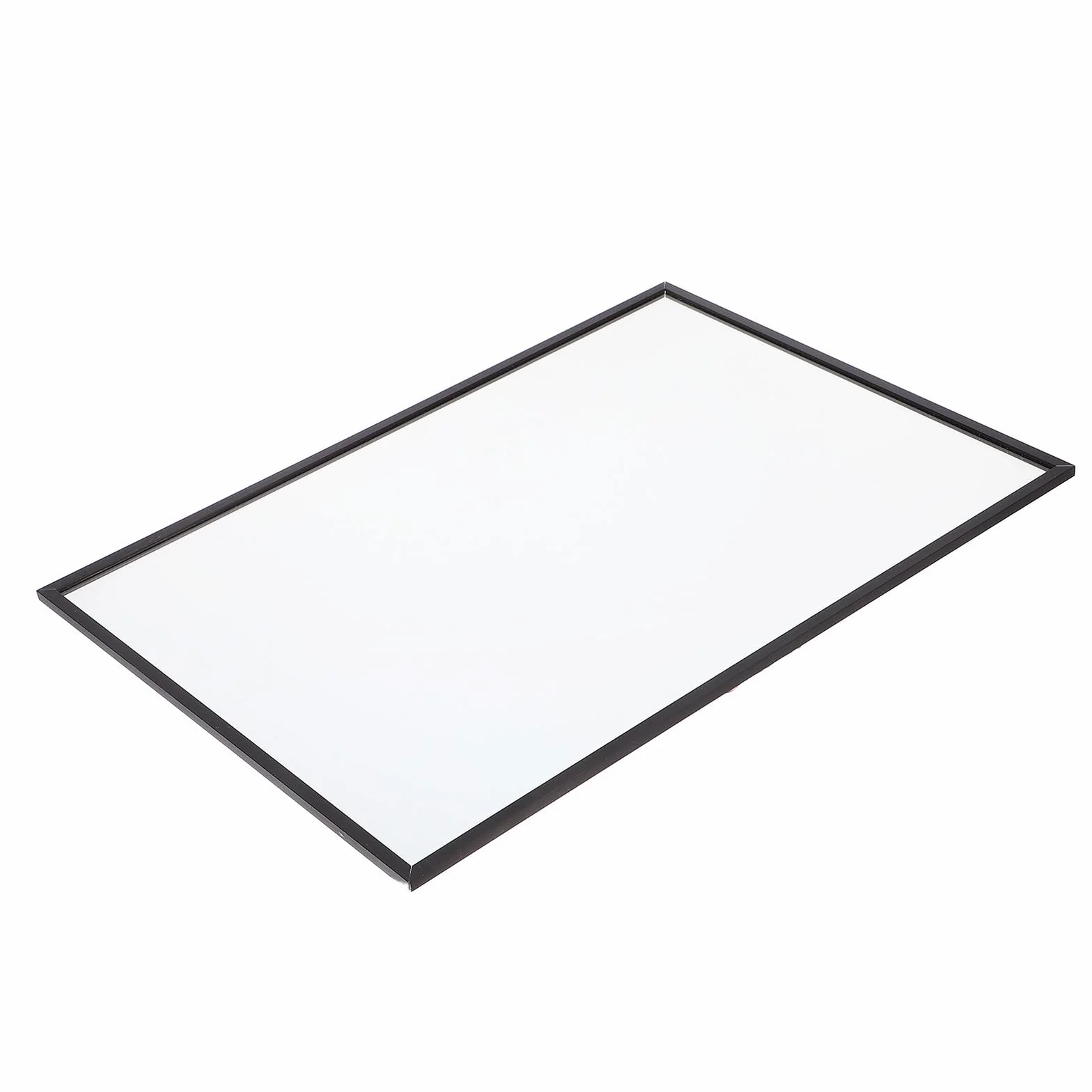 Miroir de Magasin de Chaussures en Alliage d'Aluminium et Verre Noir, Reflet Clair et Stable