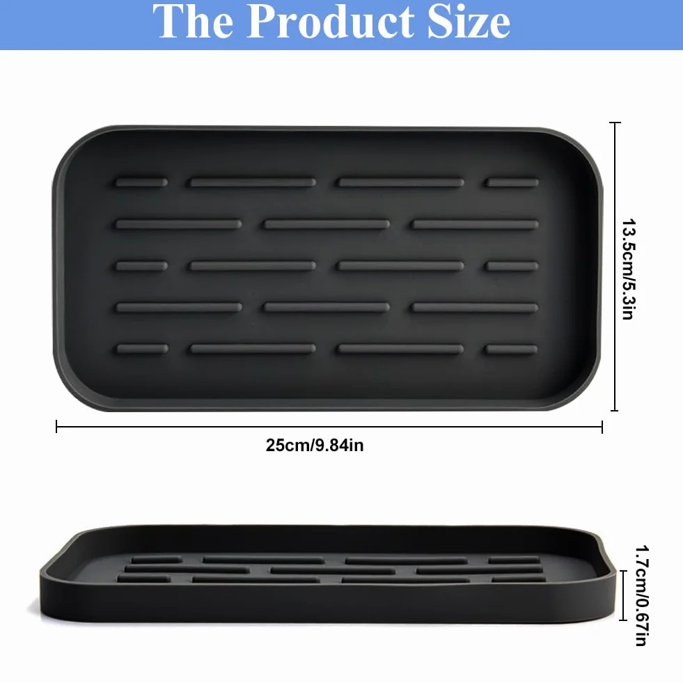 SwirlColor Repose Cuillère Cuisine Silicone Support Ustensiles Noir