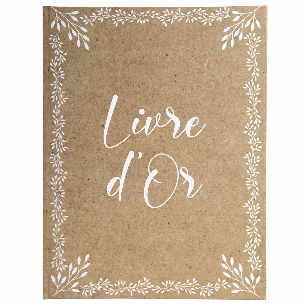 Exacompta Livre d'or Kraft Format vertical 27x22 cm 100 pages blanches