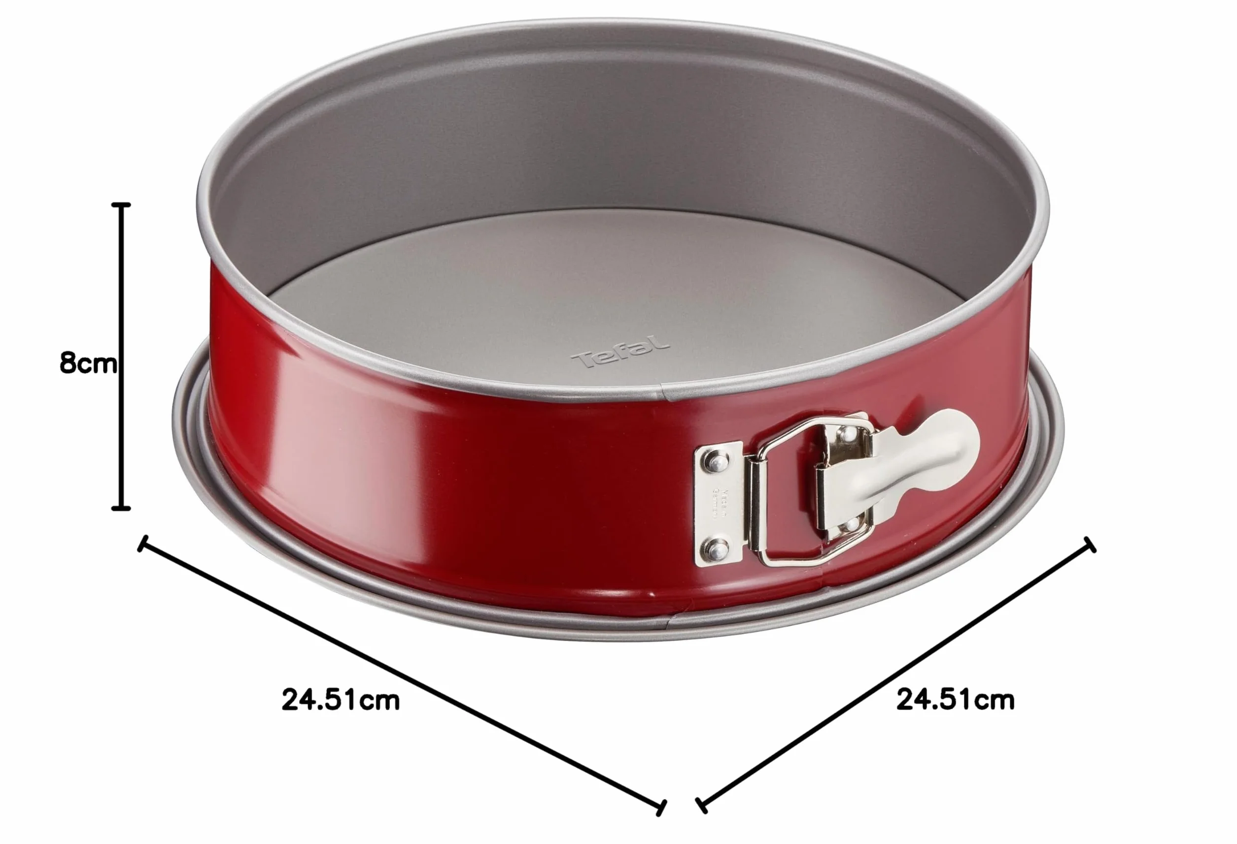 Tefal Delibake Moule A Charnière 23 cm Acier Rouge Carbone