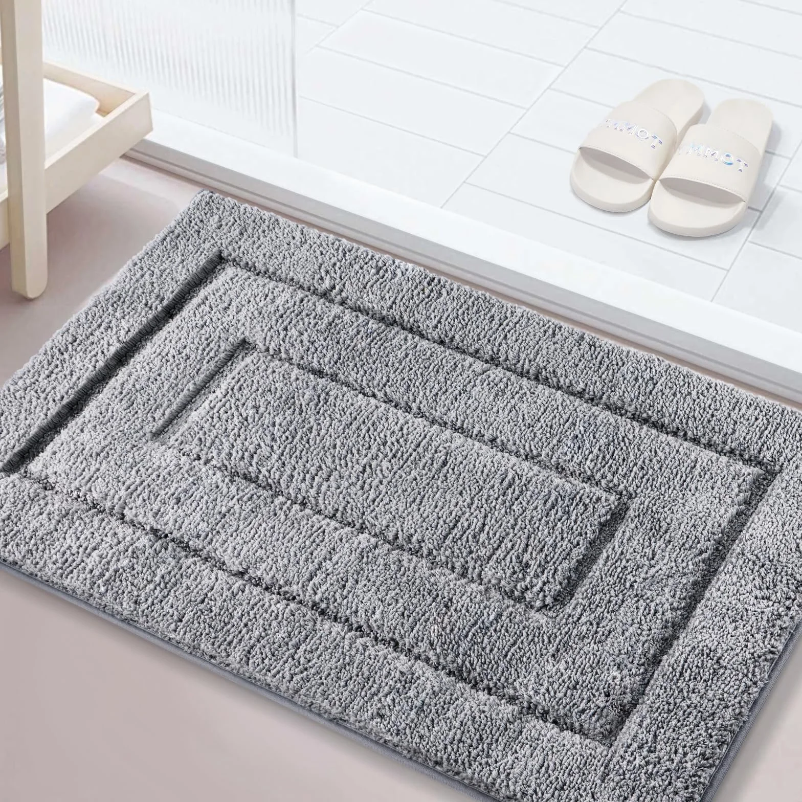DUNSOO Tapis de Bain Antiderapant Absorbant Lavable en Machine