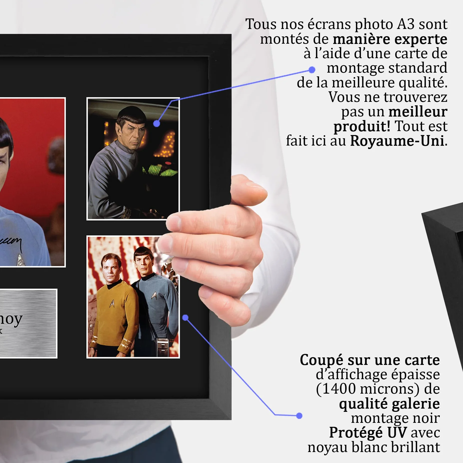 Leonard Nimoy Star Trek A3 Cadeaux Imprimé Signé Autographe Photo Encadré