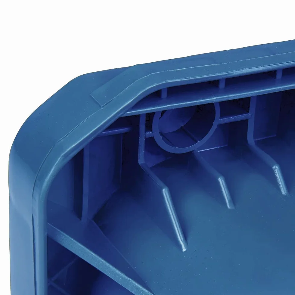 JESTIC Poubelle à roulettes 120 Litres Tri Selectif Haut XXL Bleu