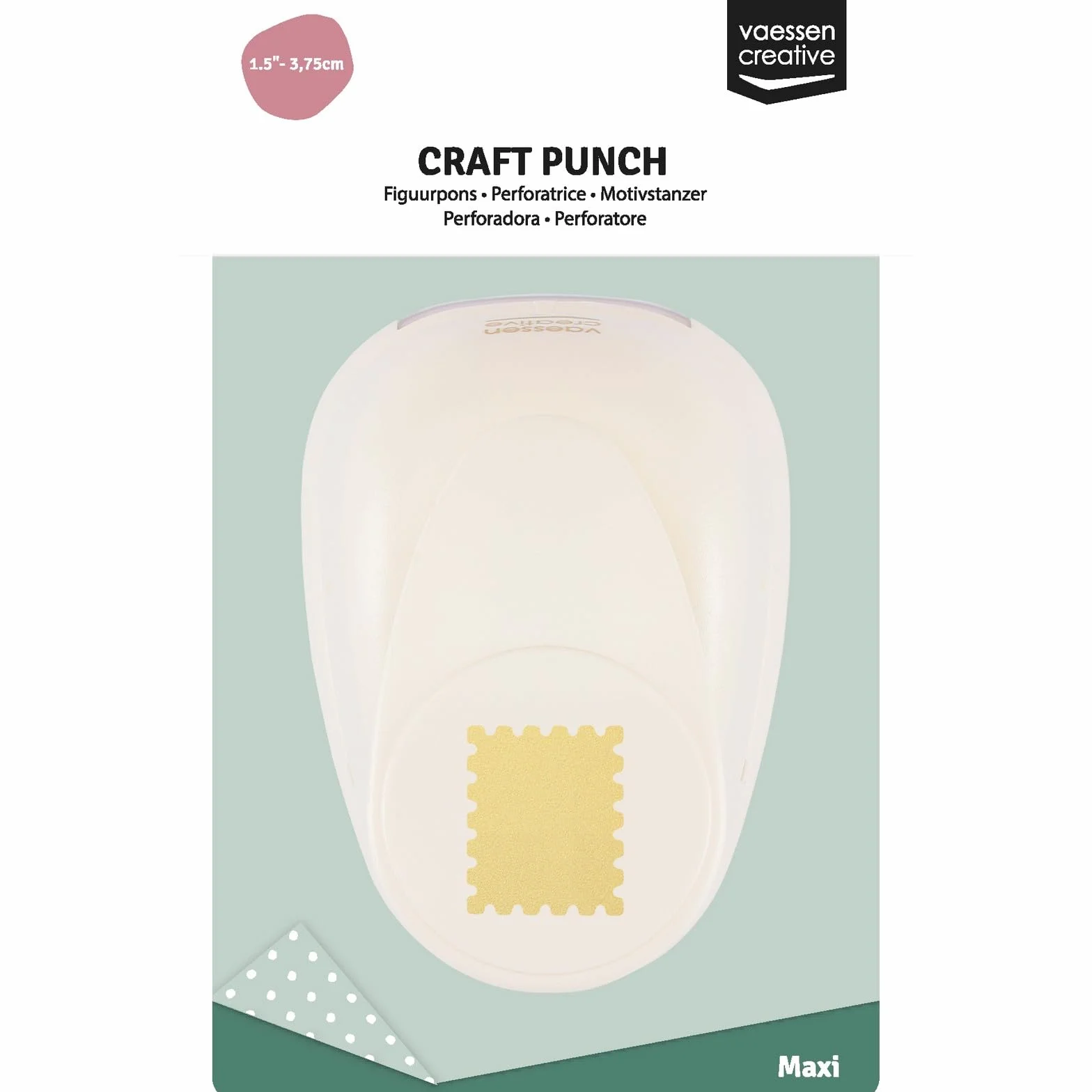 Vaessen Creative Perforatrice Timbre 2.9 x 2.5 cm pour DIY Scrapbooking