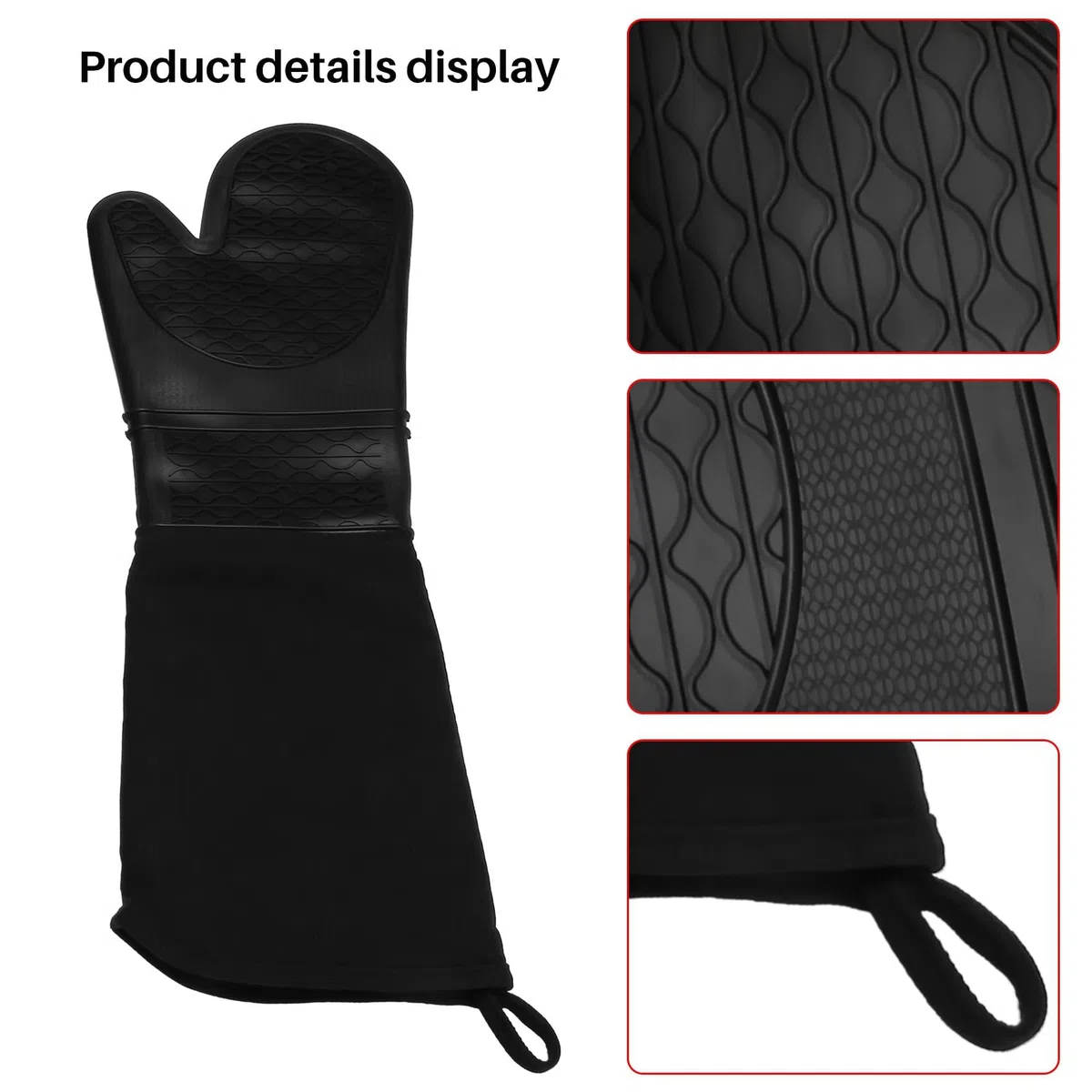 Lot de 20 gants de cuisine extra longs de qualité commerciale résistants à la chaleur avec doublure en coton matelassé
