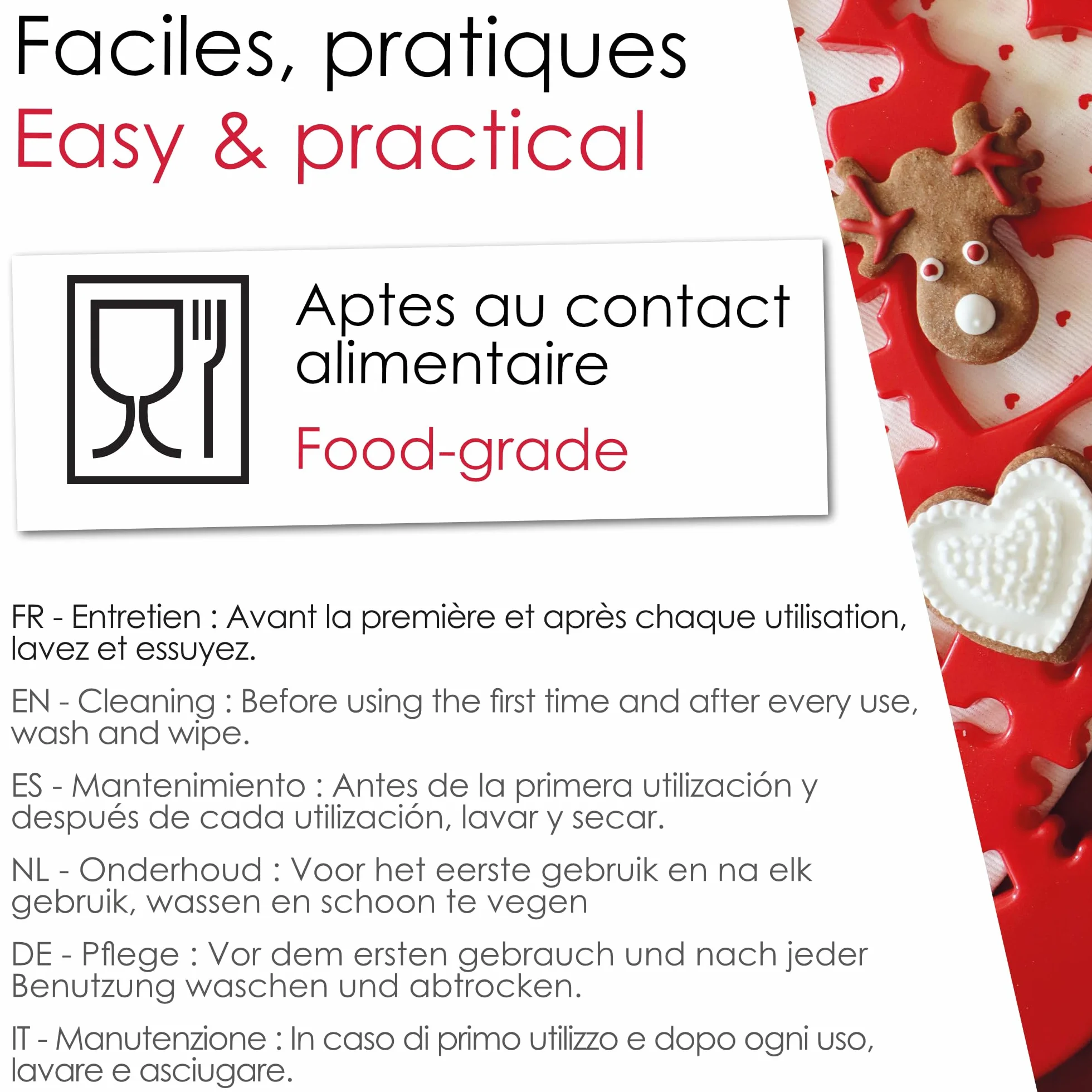 ScrapCooking Coffret Ustensiles Biscuits Noël Enfants Bois Silicone Pâtisserie