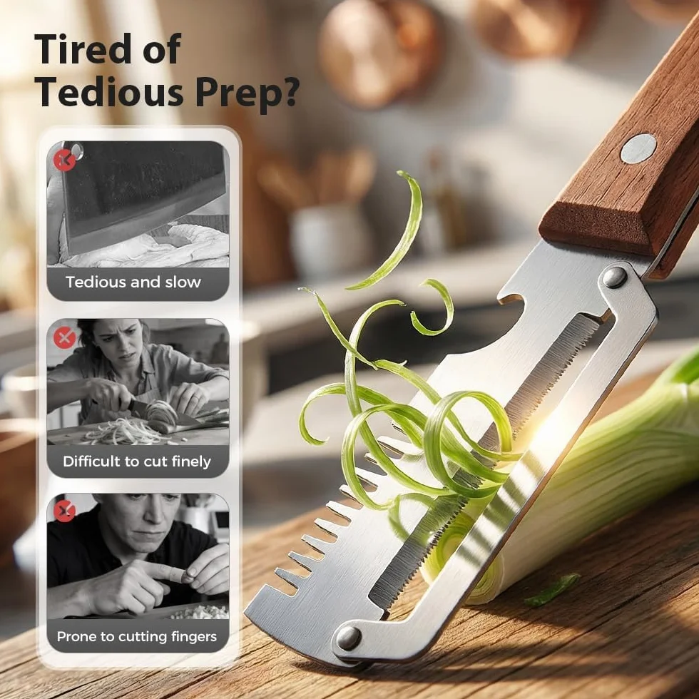 Éplucheur 3-en-1 Acier Inoxydable Manche en Bois – Coupe-Légumes Julienne et Décapsuleur, Économe Ergonomique (2 PCS)