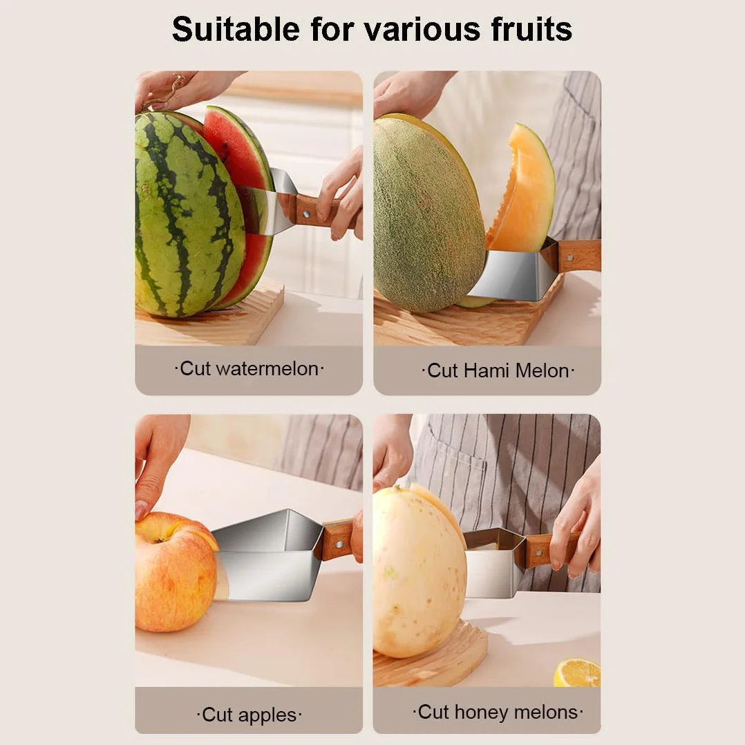 Coupe-pastèque manuel en acier inoxydable, trancheuse de fruits multifonction rapide