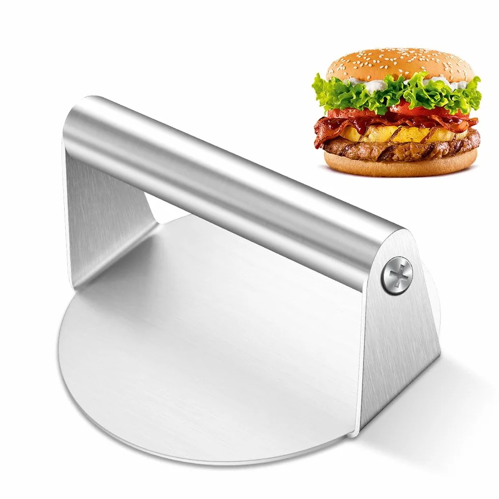 Presse à Hamburger 5,5 Pouces Smash Burger en Acier Inoxydable Antiadhésif Presse à Viande