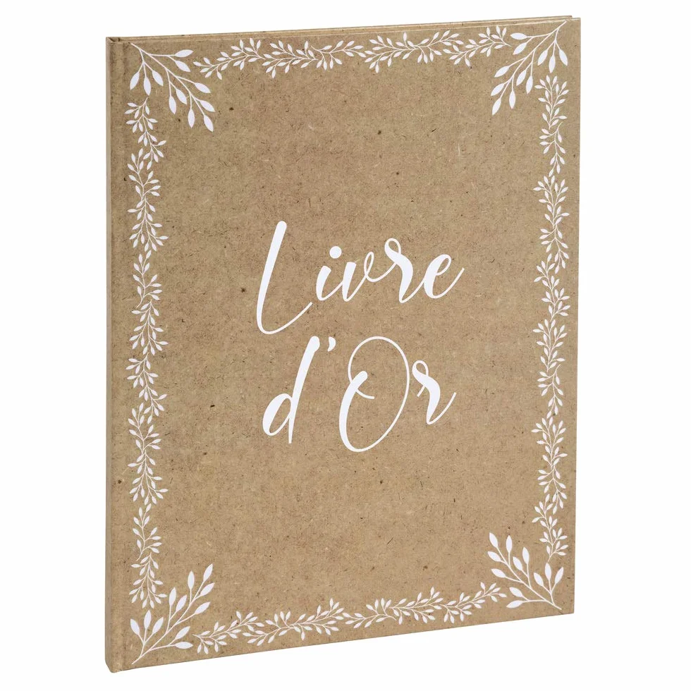 Exacompta Livre d'or Kraft Format vertical 27x22 cm 100 pages blanches