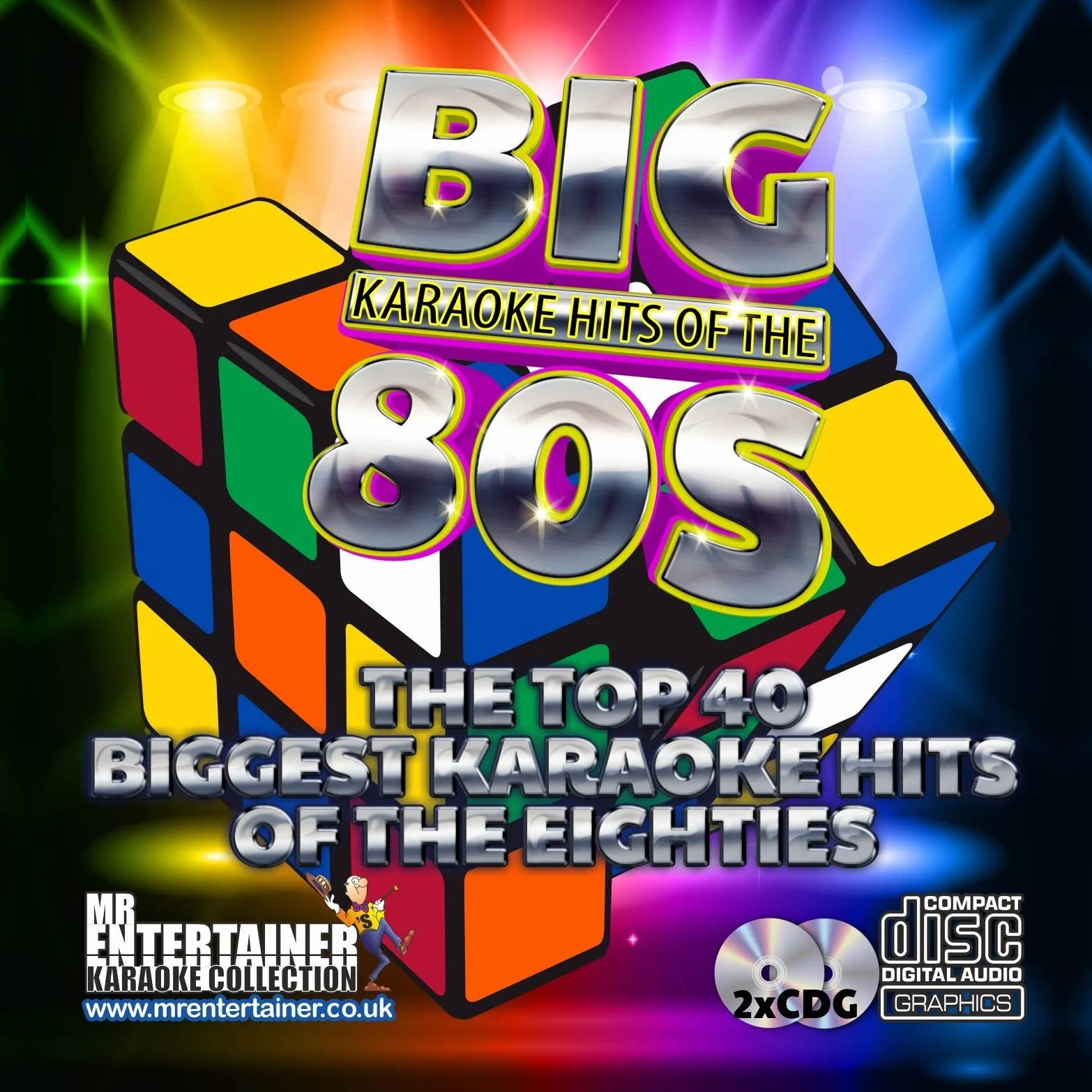 Mr Entertainer Big Hits of The 80's Double Pack 40 Classic Songs Karaoké