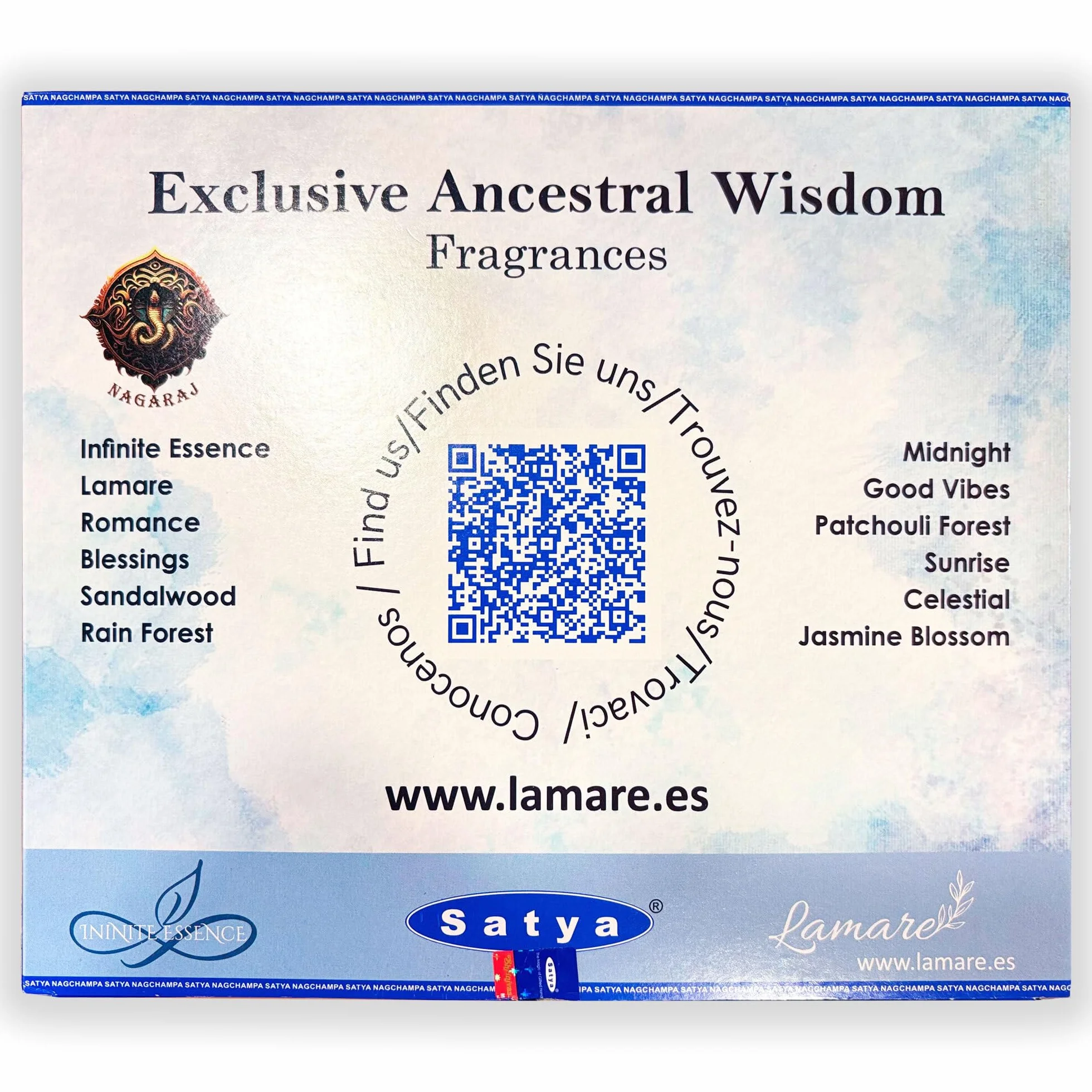 Satya Assortiment d'encens Ancestral Wisdom 12 Paquets 15 g 180 g Aromathérapie Méditation