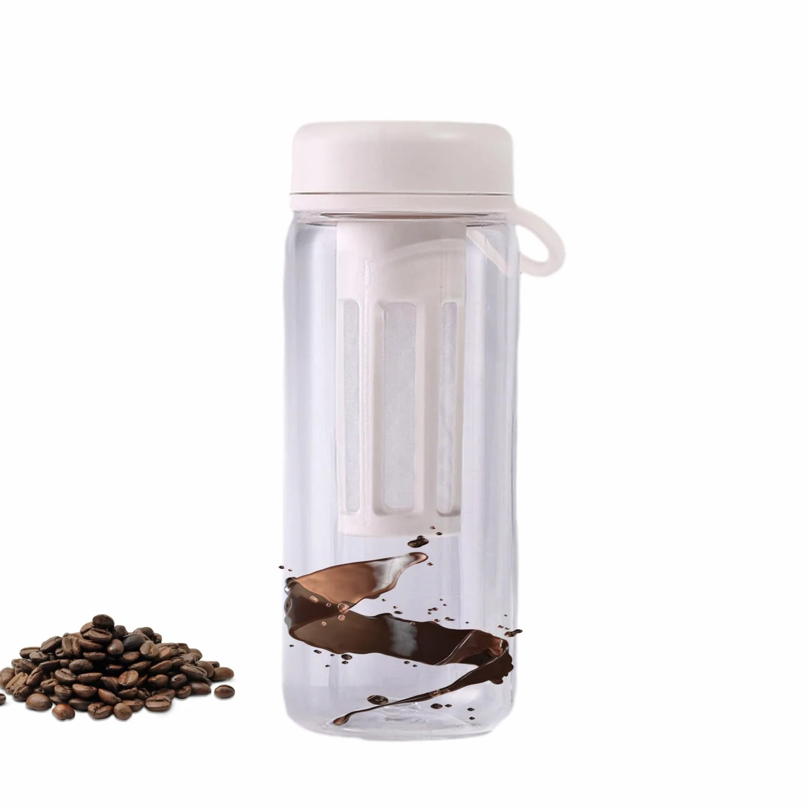 Pichet d'infusion à froid 600ml bouteille avec couvercle hermétique pour thé glacé café blanc