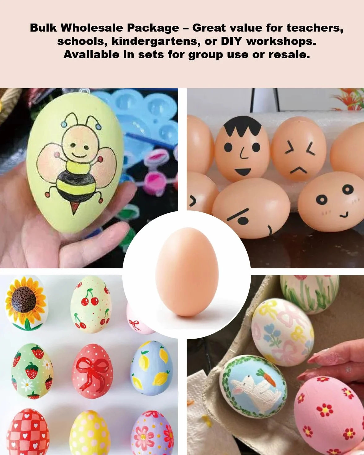 Faux Œufs en Silicone 5 Pièces, Œufs Artificiels Simulation, Aide Ponte Volaille, Œufs Bricolage Peinture Pâques