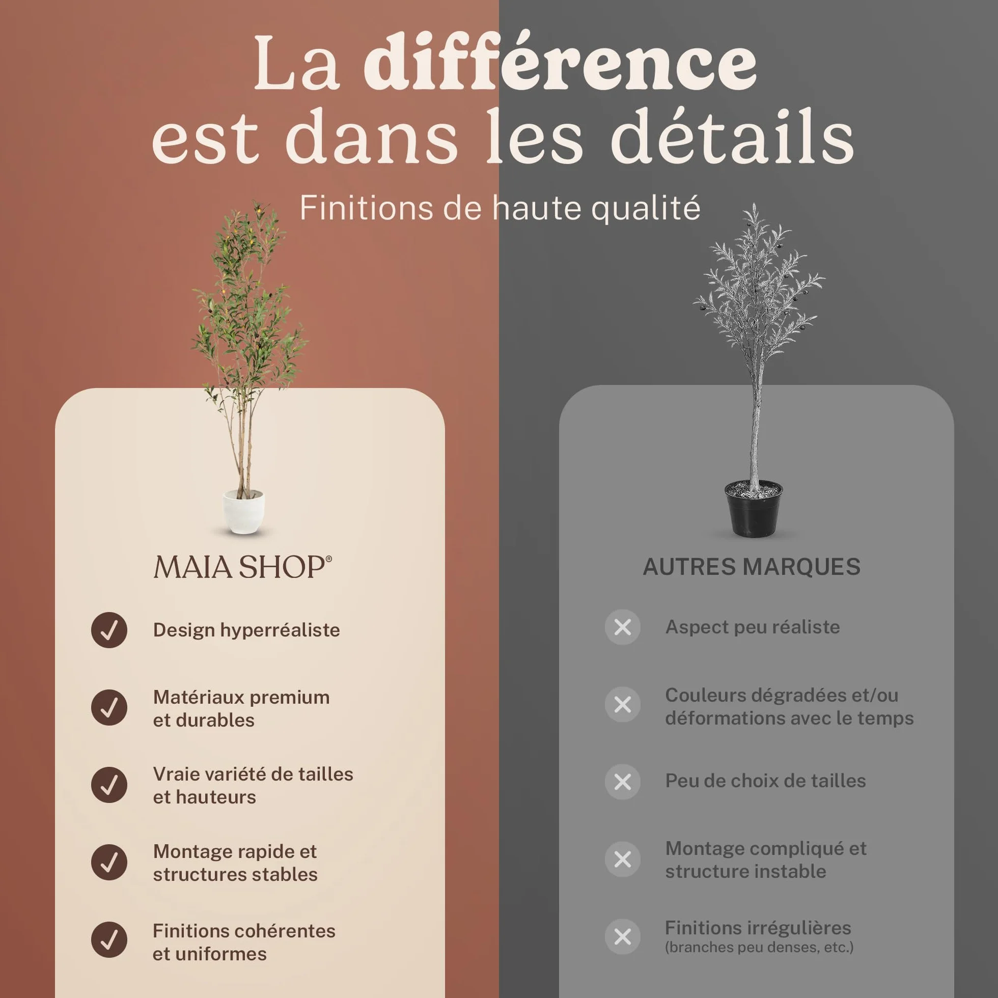 Olivier Artificiel 150 cm Plante Artificielle décorative avec Pot Inclus Style méditerranéen Moderne