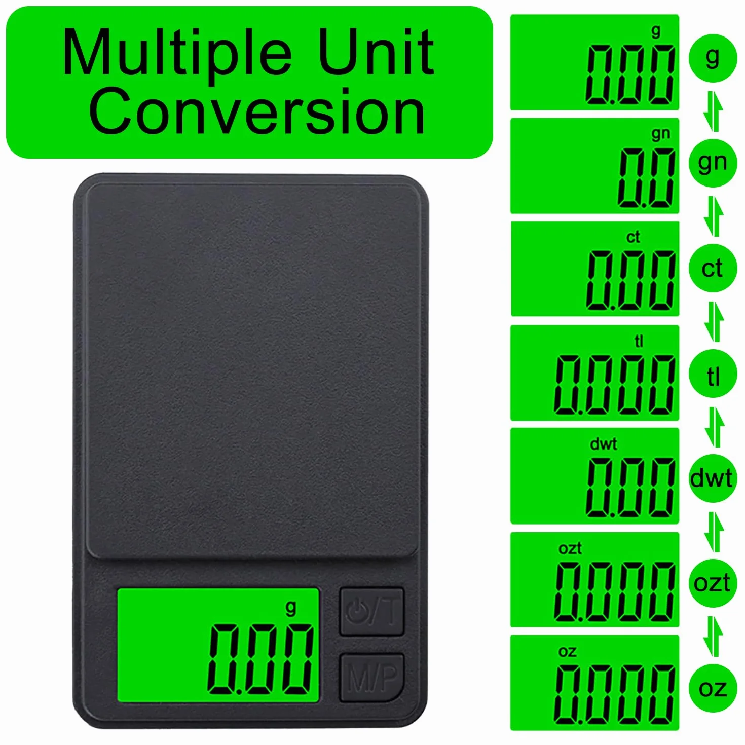 Balance de cuisine numérique portable GeekerChip 0,01 g/1000 g écran LCD