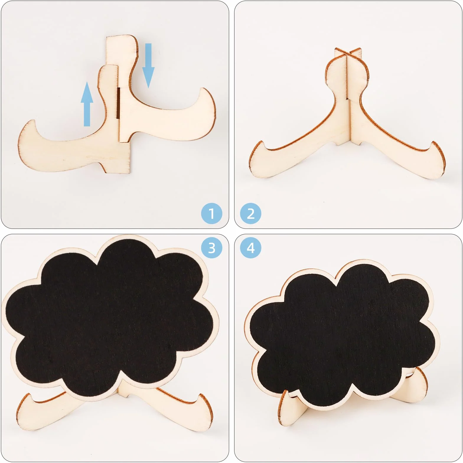 Tableau Noir en Bois avec Support 15 Pièces pour Mariage Buffet