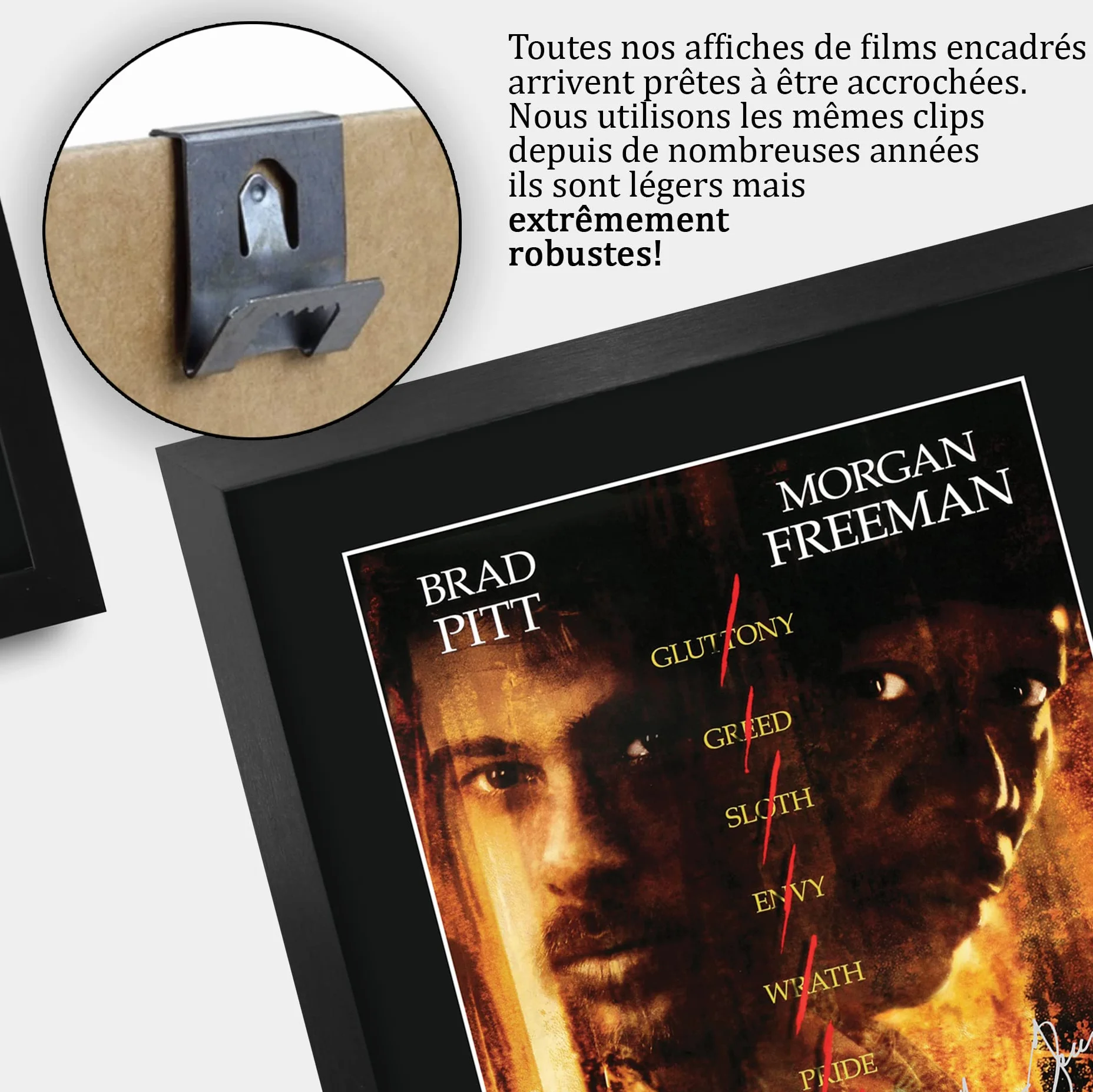Affiche photo signée Brad Pitt A3 encadré Cadeaux imprimés autographe