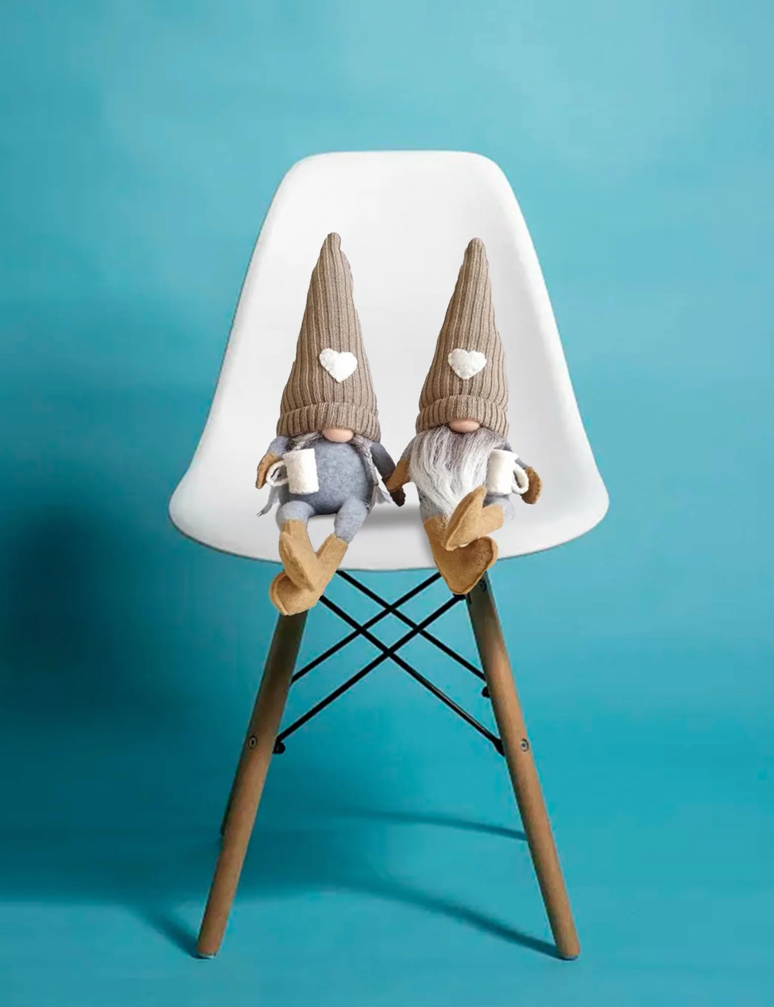 Elfe Fait Main GNOME Décoration Intérieur Café Pâques 2 Pièces