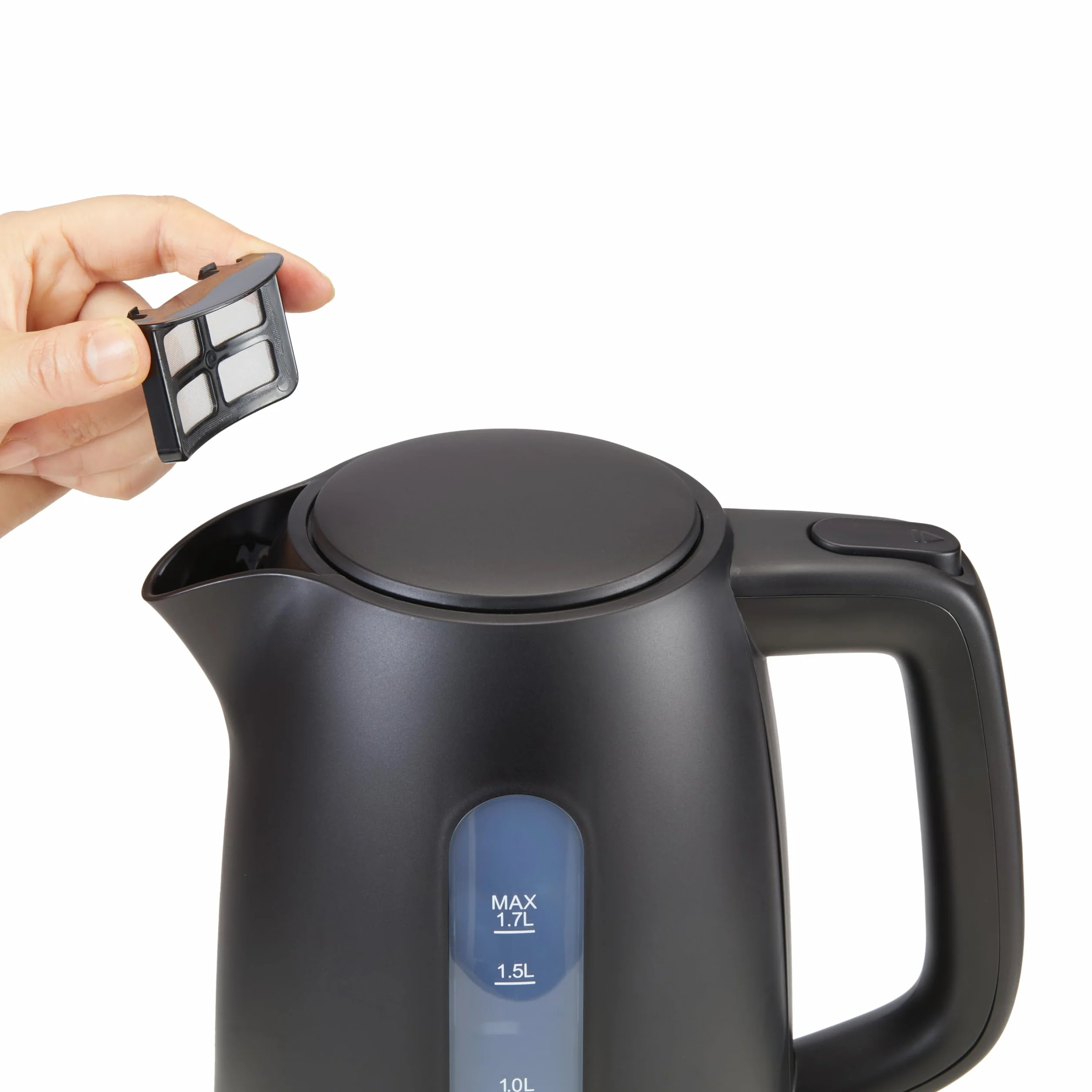 Amazon Basics Bouilloire Électrique 1,7L 2200W Sans BPA Base 360° Noir Mat
