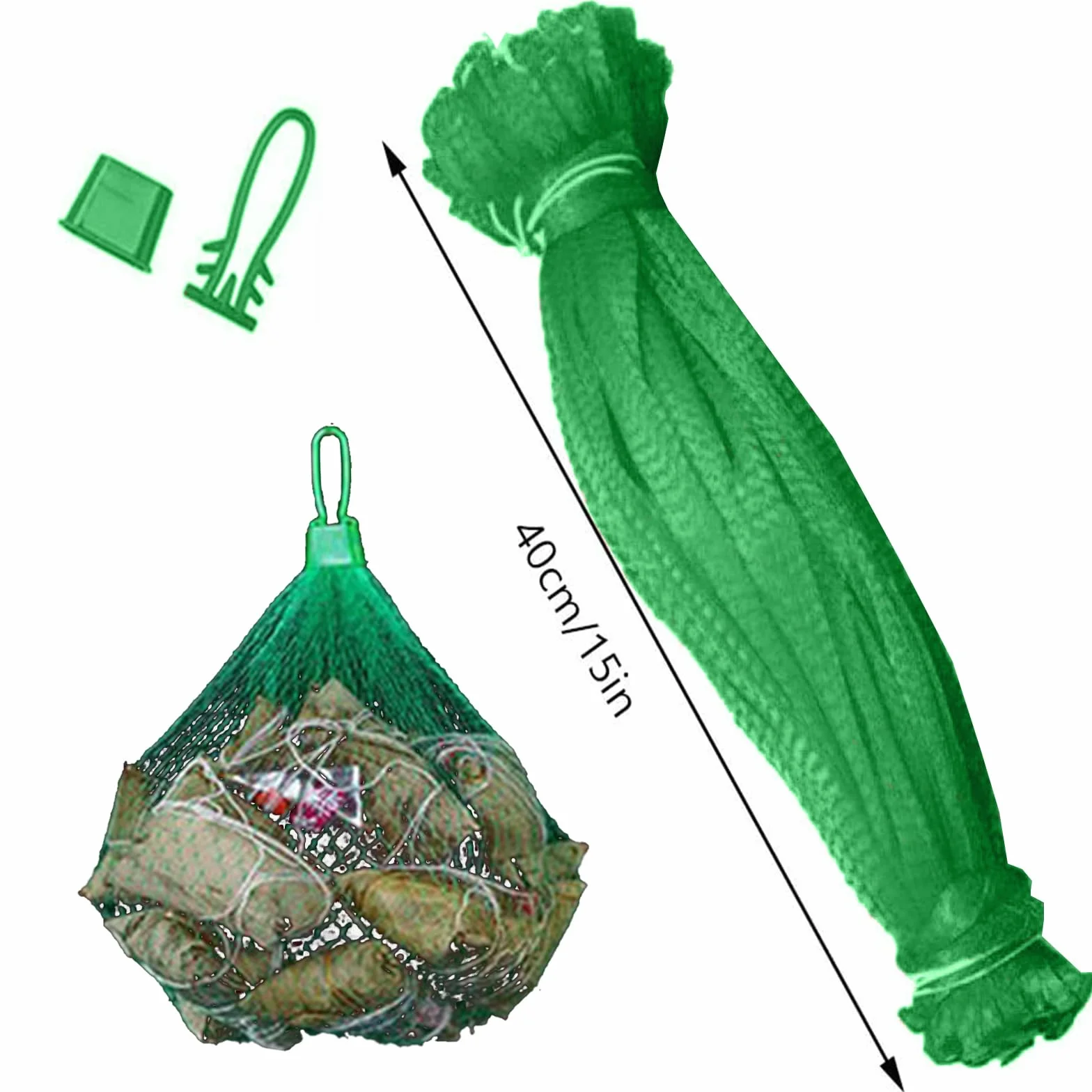 Molyorch 100 Pièces Sac en Filet Réutilisable pour Fruits Noix Épicerie et Légumes Vert