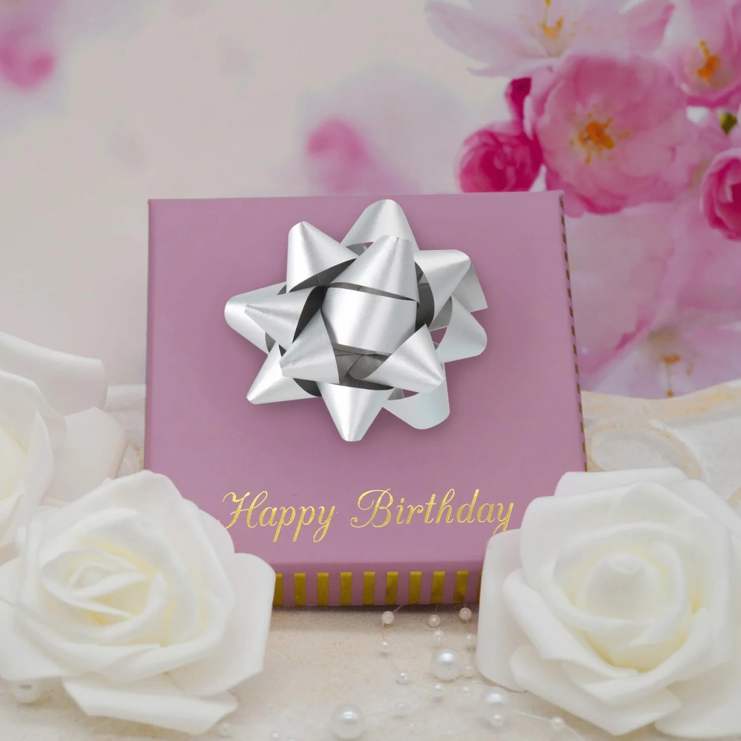 Noeuds Cadeaux Autocollants 60x 5x2 cm Bleu Blanc Gris Noël Anniversaire Mariage