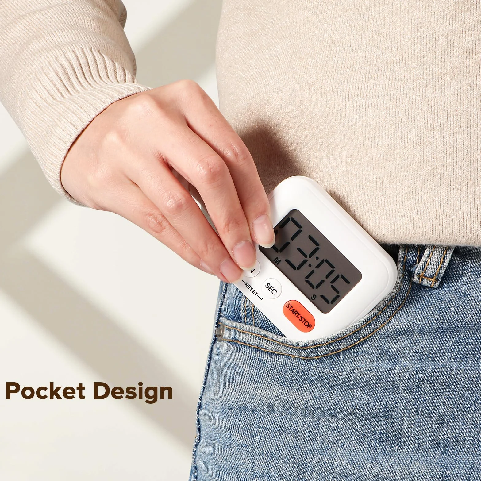 Minuteur Cuisine Time Timer avec Interrupteur d'alimentation, Pile AAA incluse