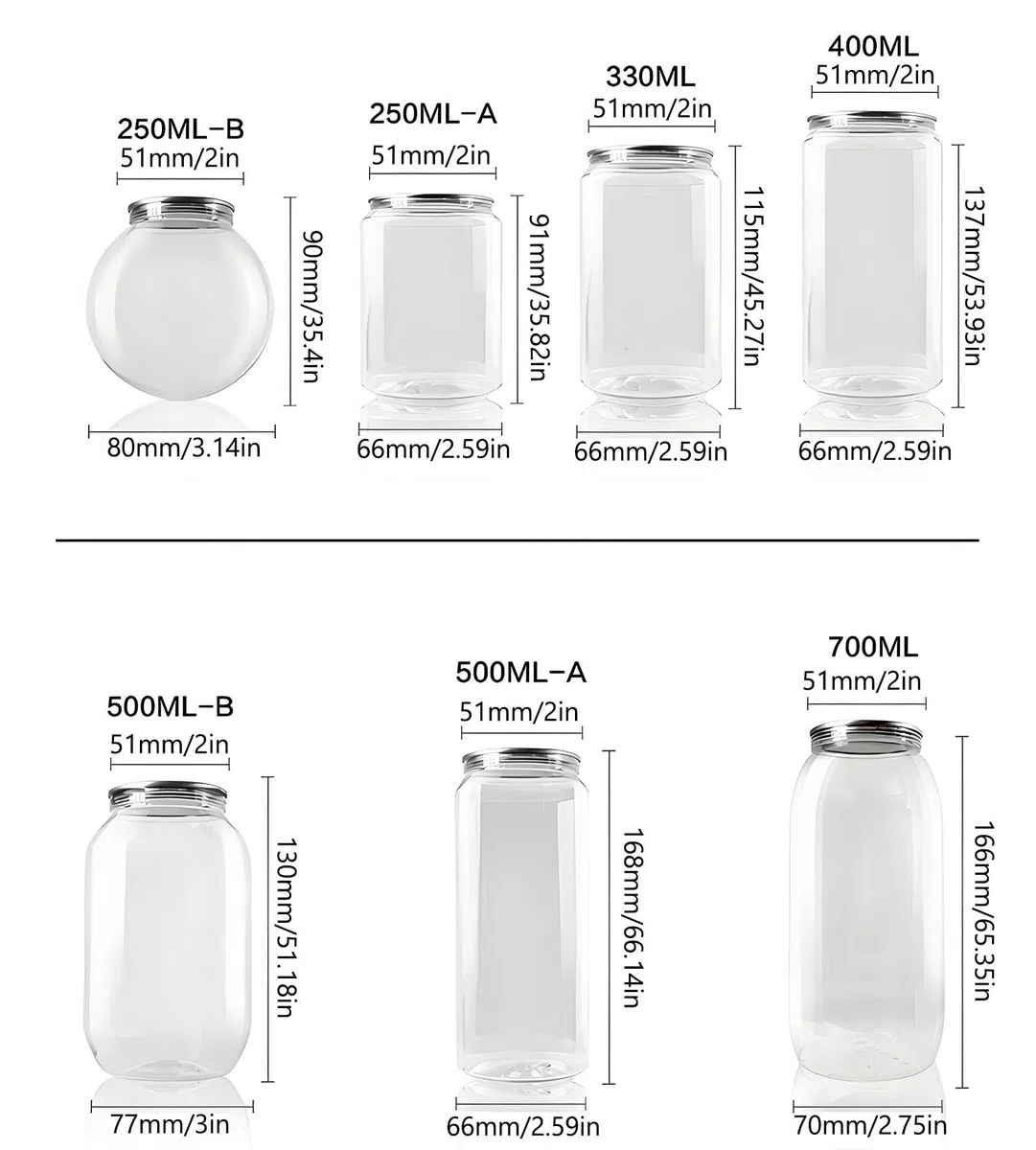 Gobelets en Forme de canette - Récipients Transparents avec Couvercle pour Boissons (café glacé, Smoothies, bière, Cocktails) - 700 ML - Lot de 100