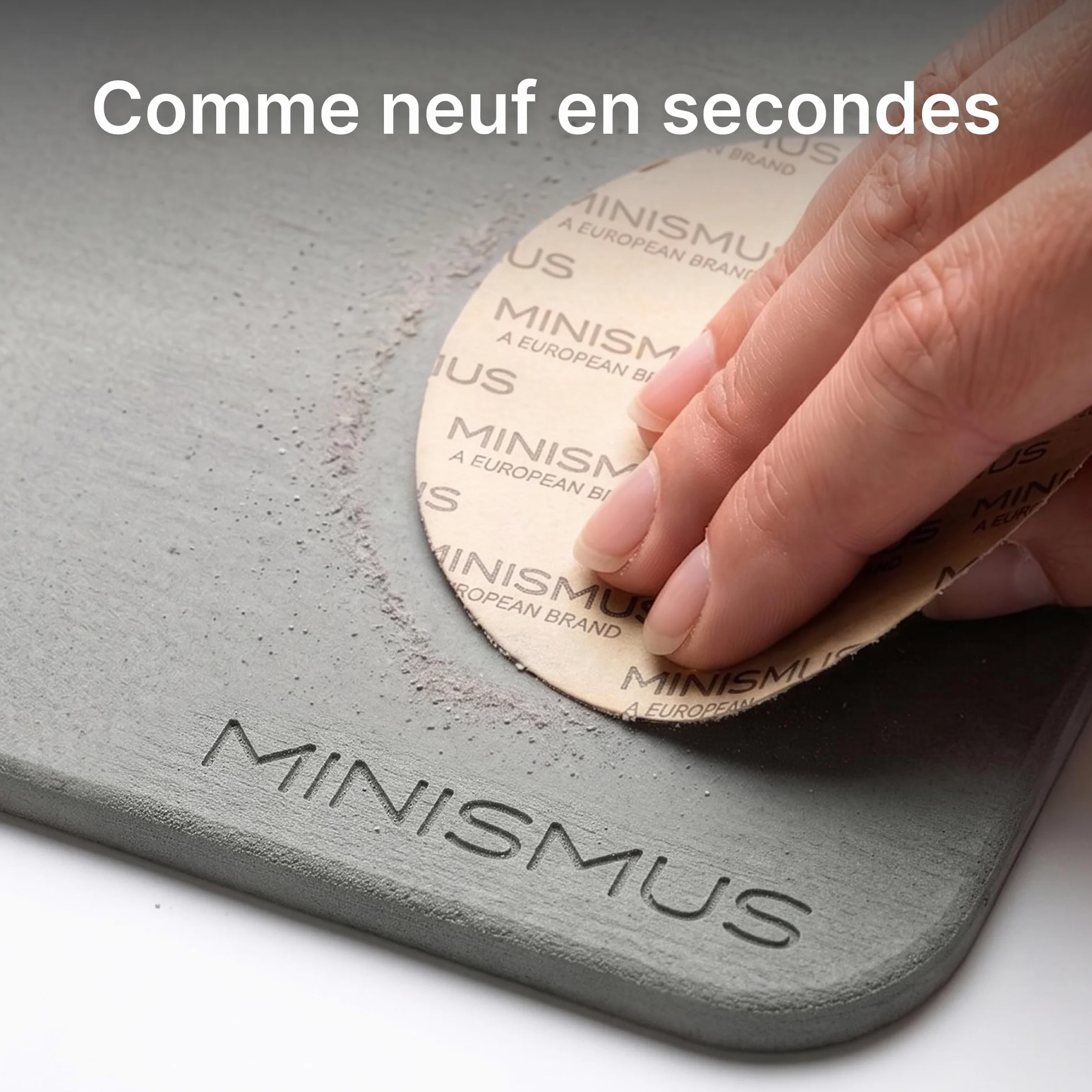 Tapis de Bain en Diatomite 80 x 50 cm, Absorbant et Antidérapant, Taille XL, Séchage Rapide, Gris Clair