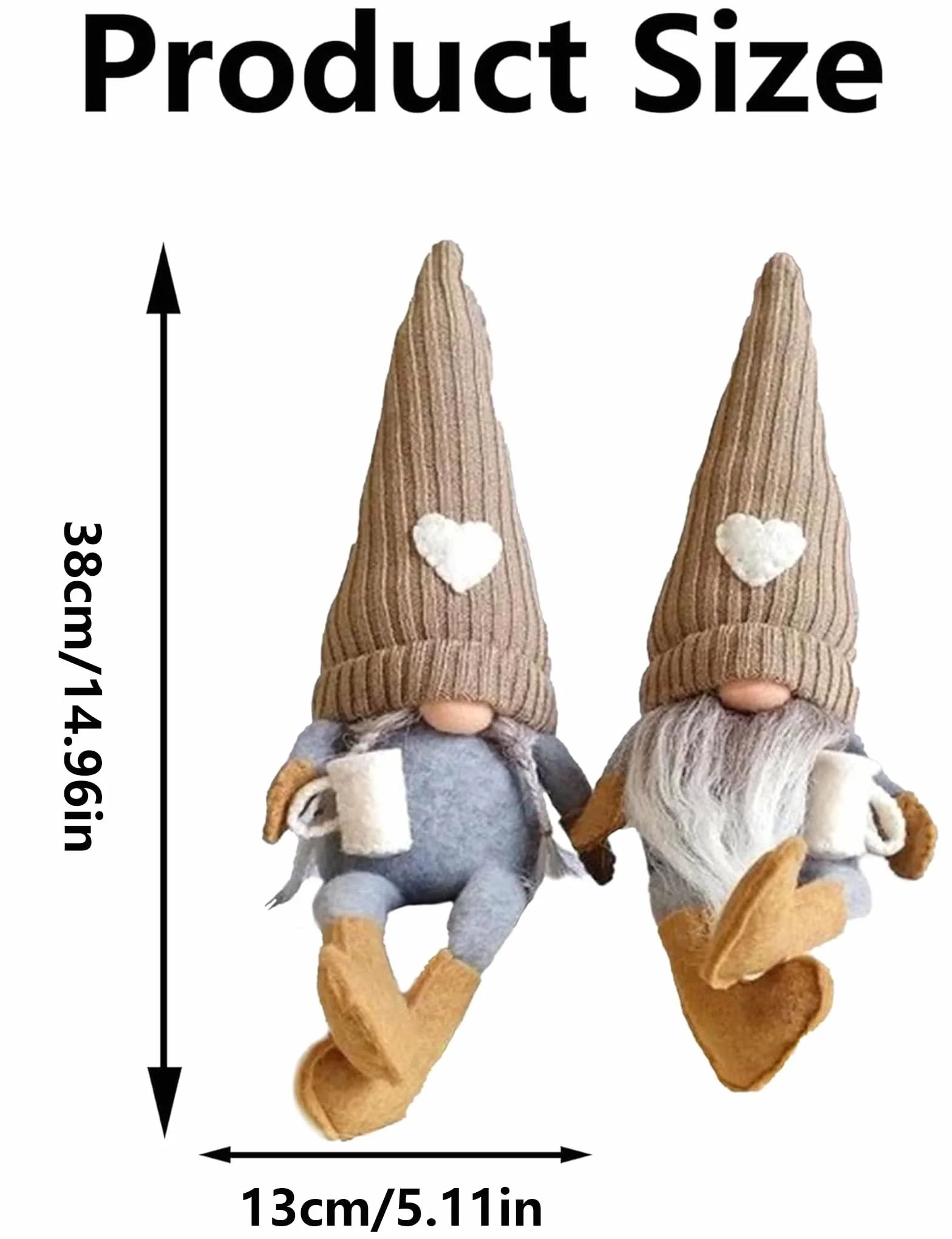 Elfe Fait Main GNOME Décoration Intérieur Café Pâques 2 Pièces