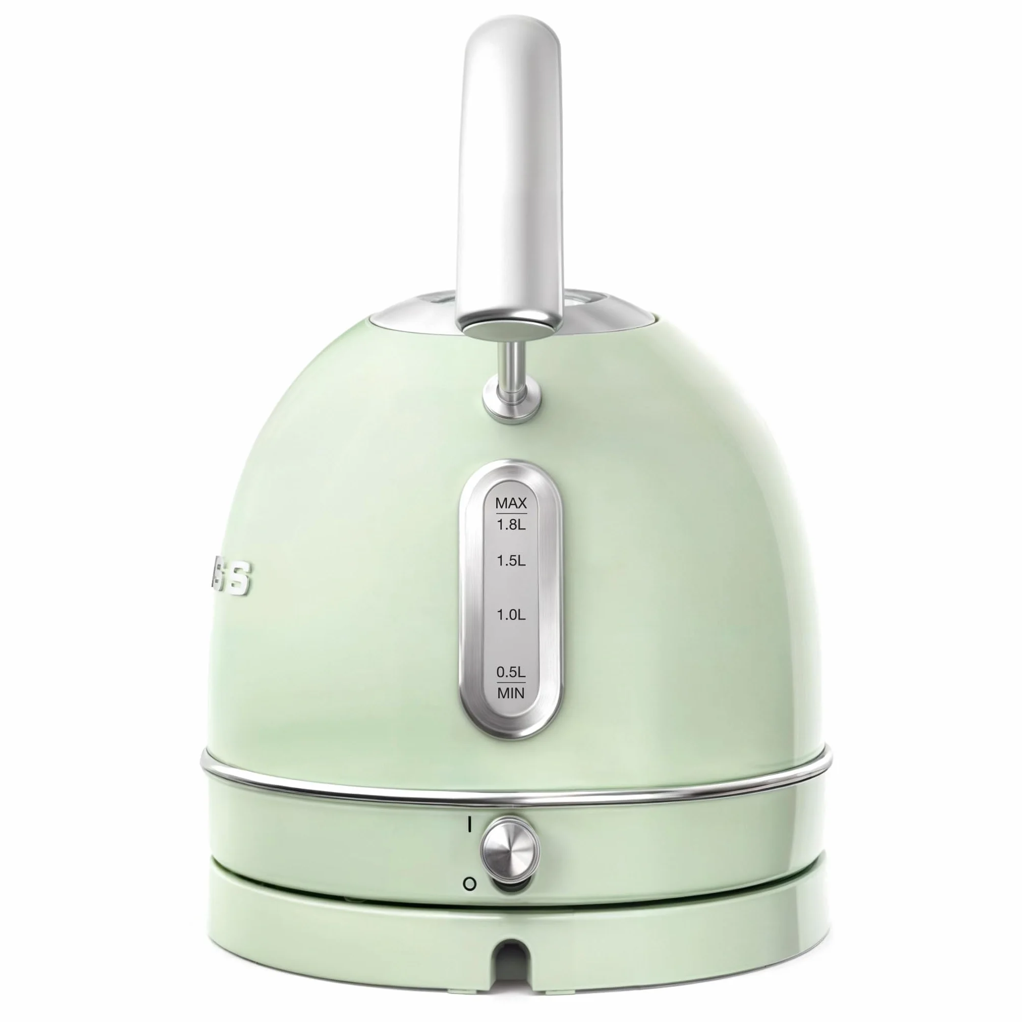 SWEISS Bouilloire électrique vintage KTL7 1,8L, Inox compacte pratique 2200W, Ébullition rapide, Niveau d'eau visible et gradué, Arrêt automatique, Socle 360°, Vert