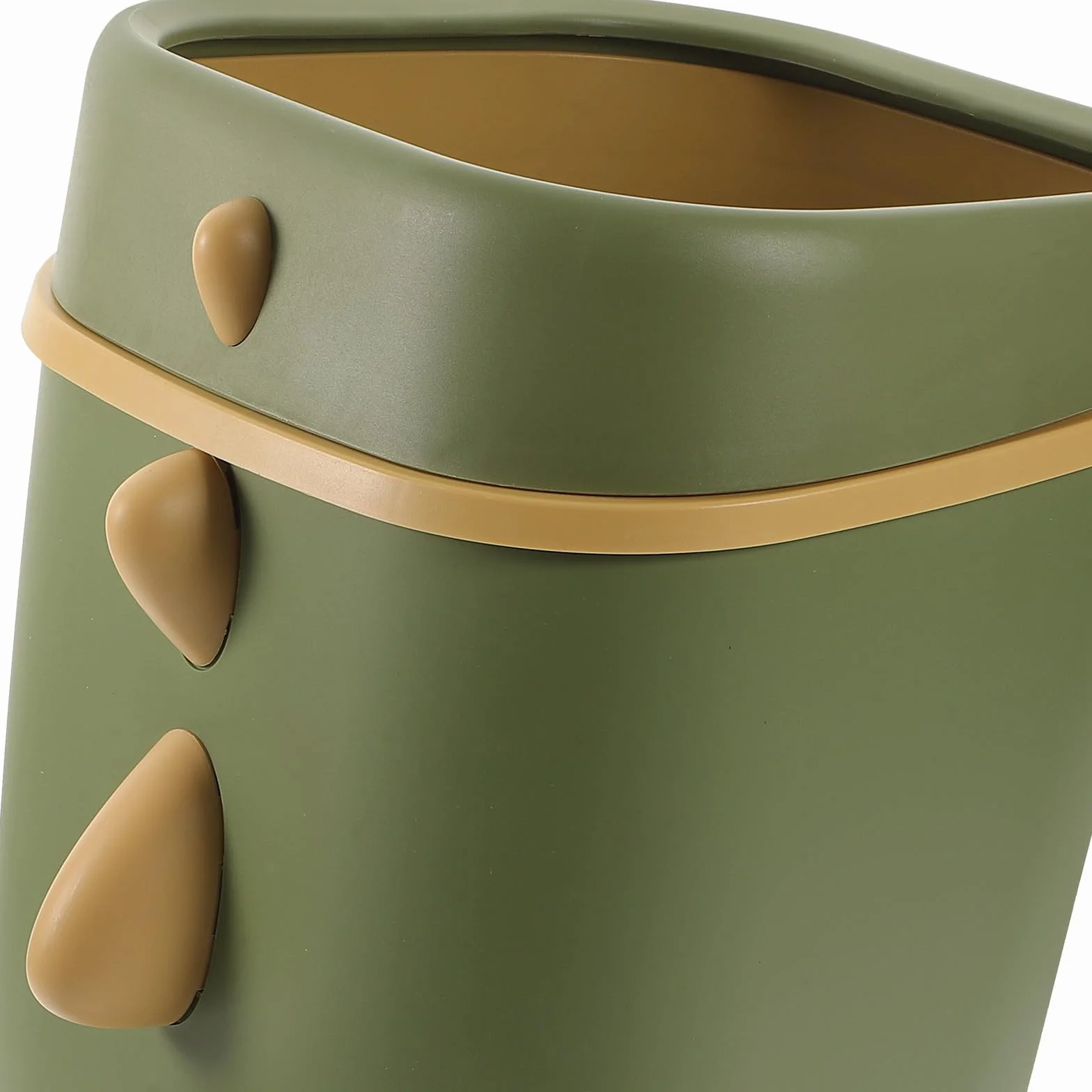 Lurrose Poubelle Dinosaure Verte Grosse Capacité Plastique Résistant Corbeille Décorative pour Chambre