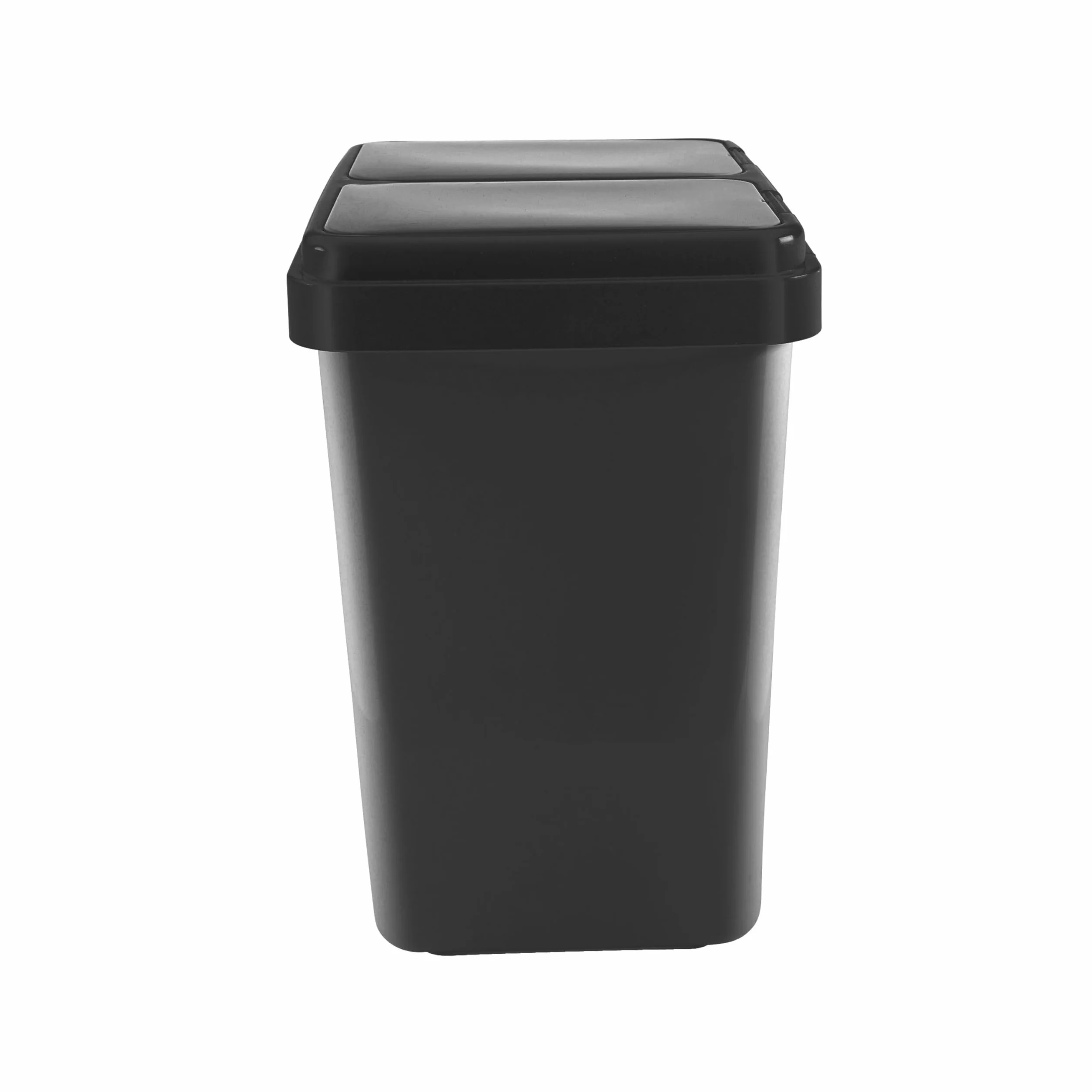 Ribelli Poubelle de tri sélectif cuisine 2 x 25 L Kunststoff geruchsdichter Abfalleimer Noir