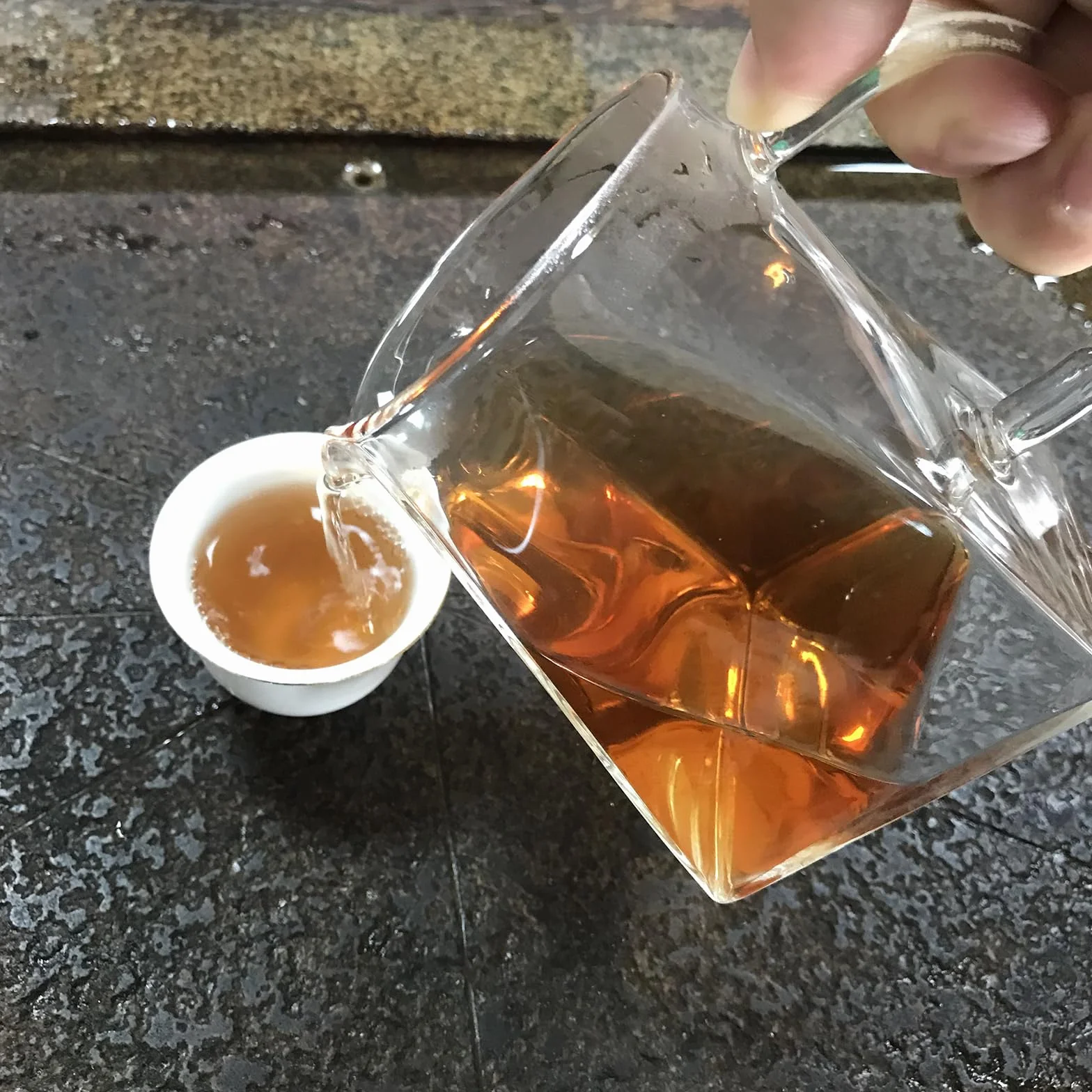 Cha Hai Verre Transparent Pichet à Thé 350 ml Résistant Haute Température Gongfu