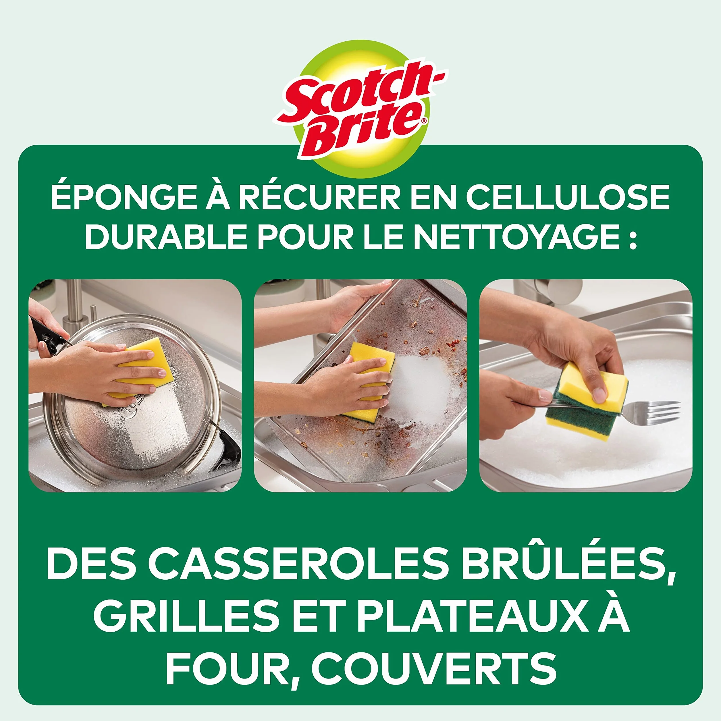 Scotch-Brite Classic Éponge à récurer 20 pièces durable