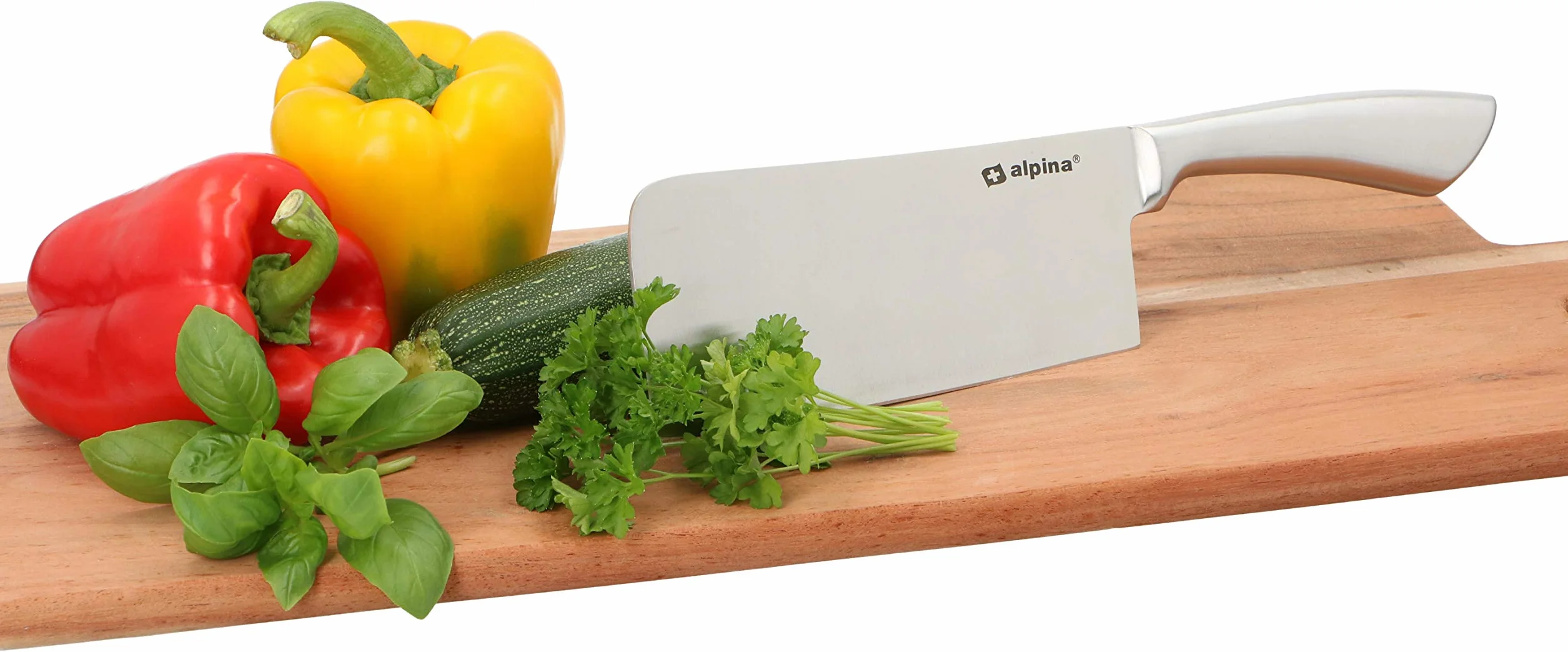 Alpina Couperet acier inoxydable 18 cm découpe viande herbes légumes