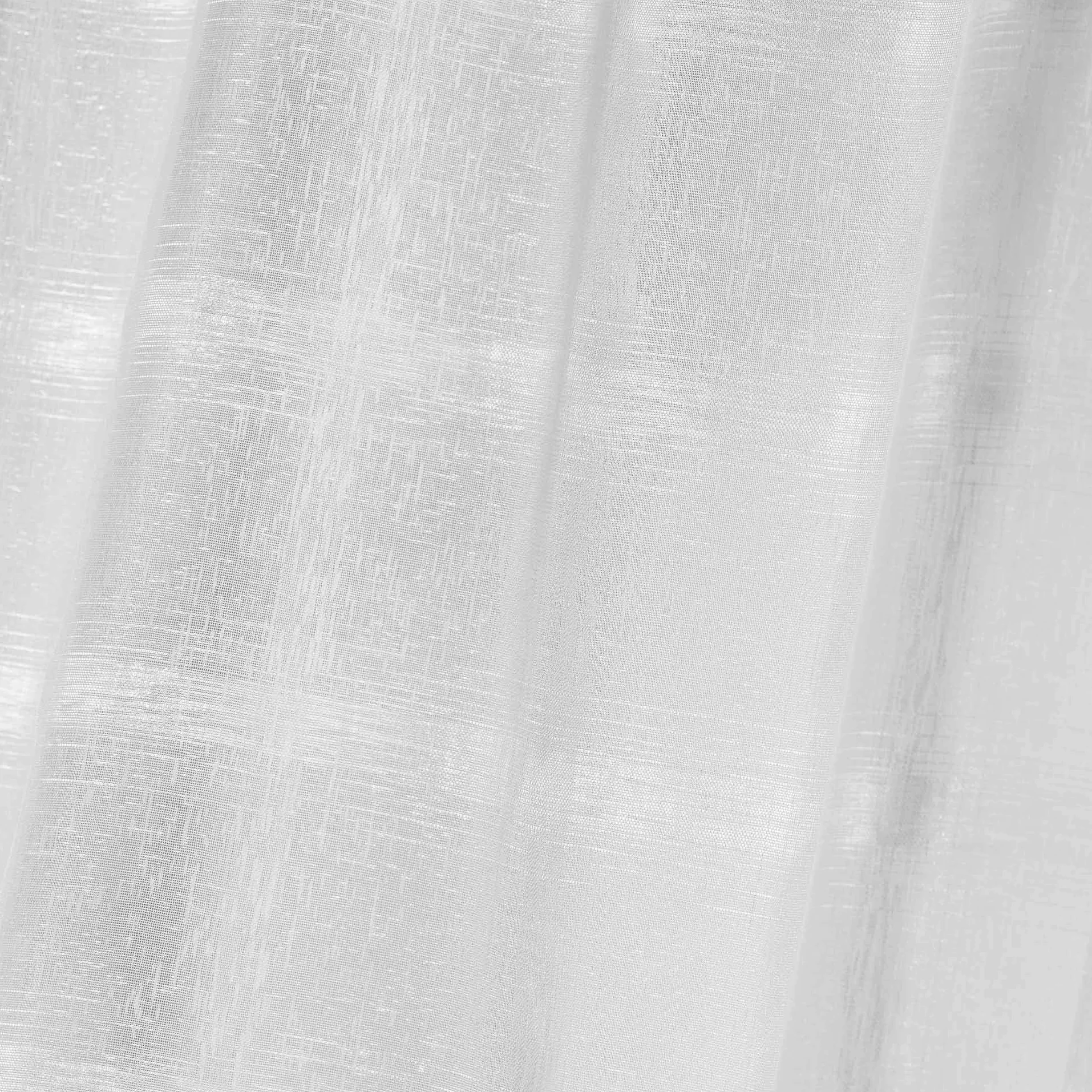 Paire Droite Passe-Tringle Candide Blanc Voile Sablé 70 x 200 cm