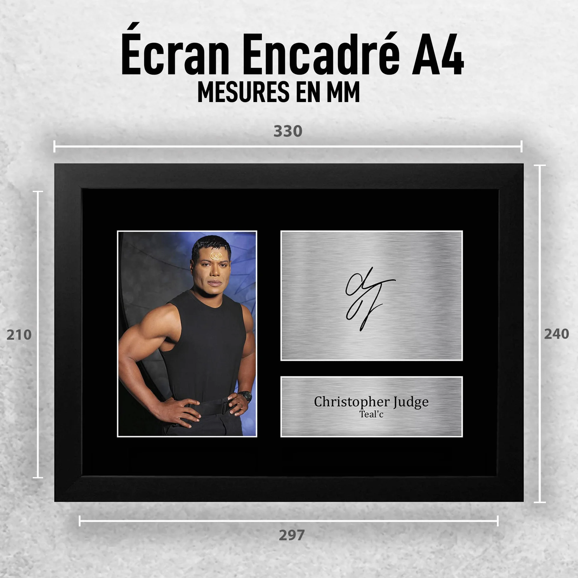 Christopher Judge Stargate SG-1 A4 Encadré Photo Autographe Signé Cadeau