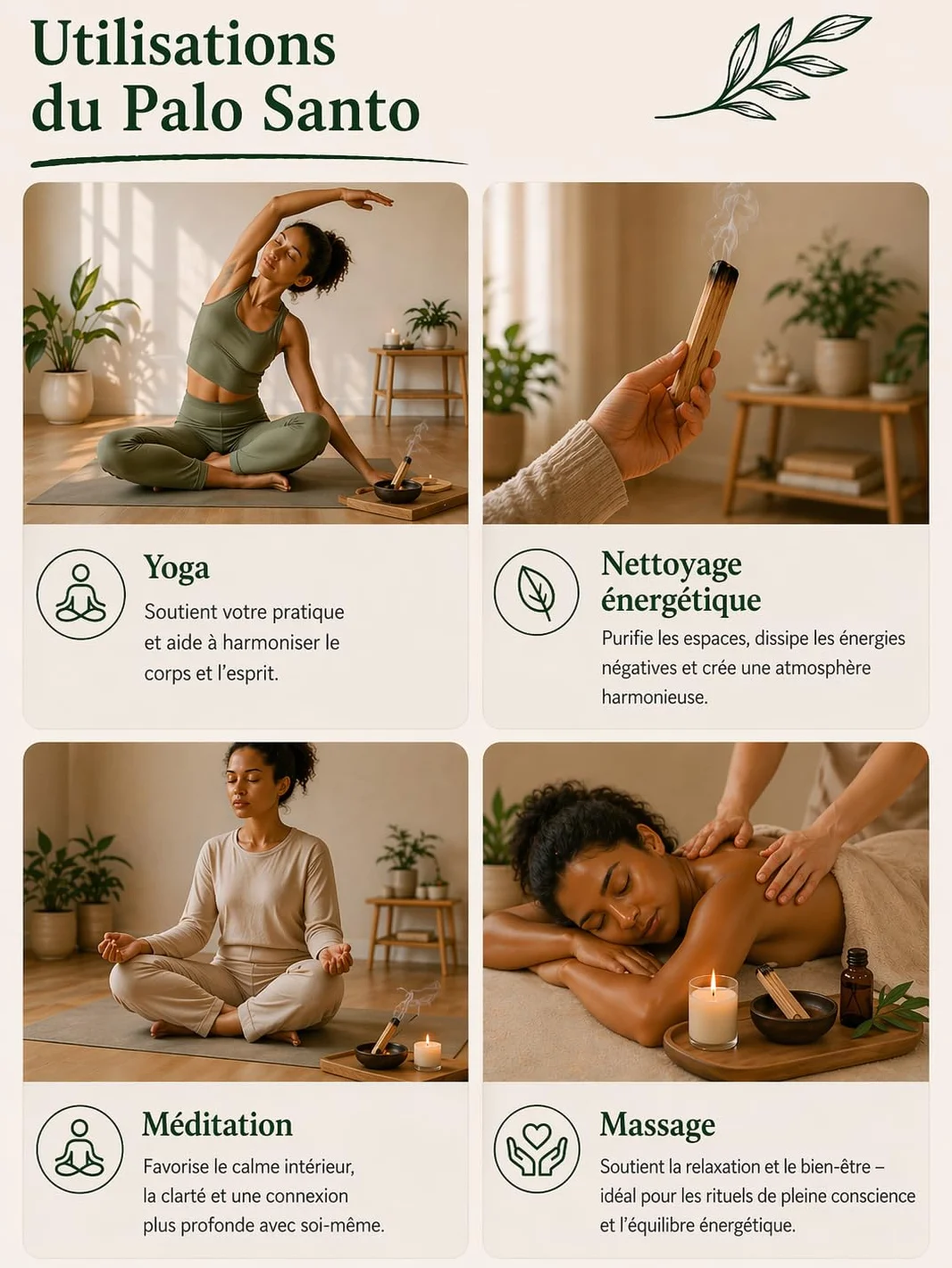 rooted.® L'Original Palo Santo - Bois sacré du Pérou - Encens - Méditation et Purification - Récolte Durable