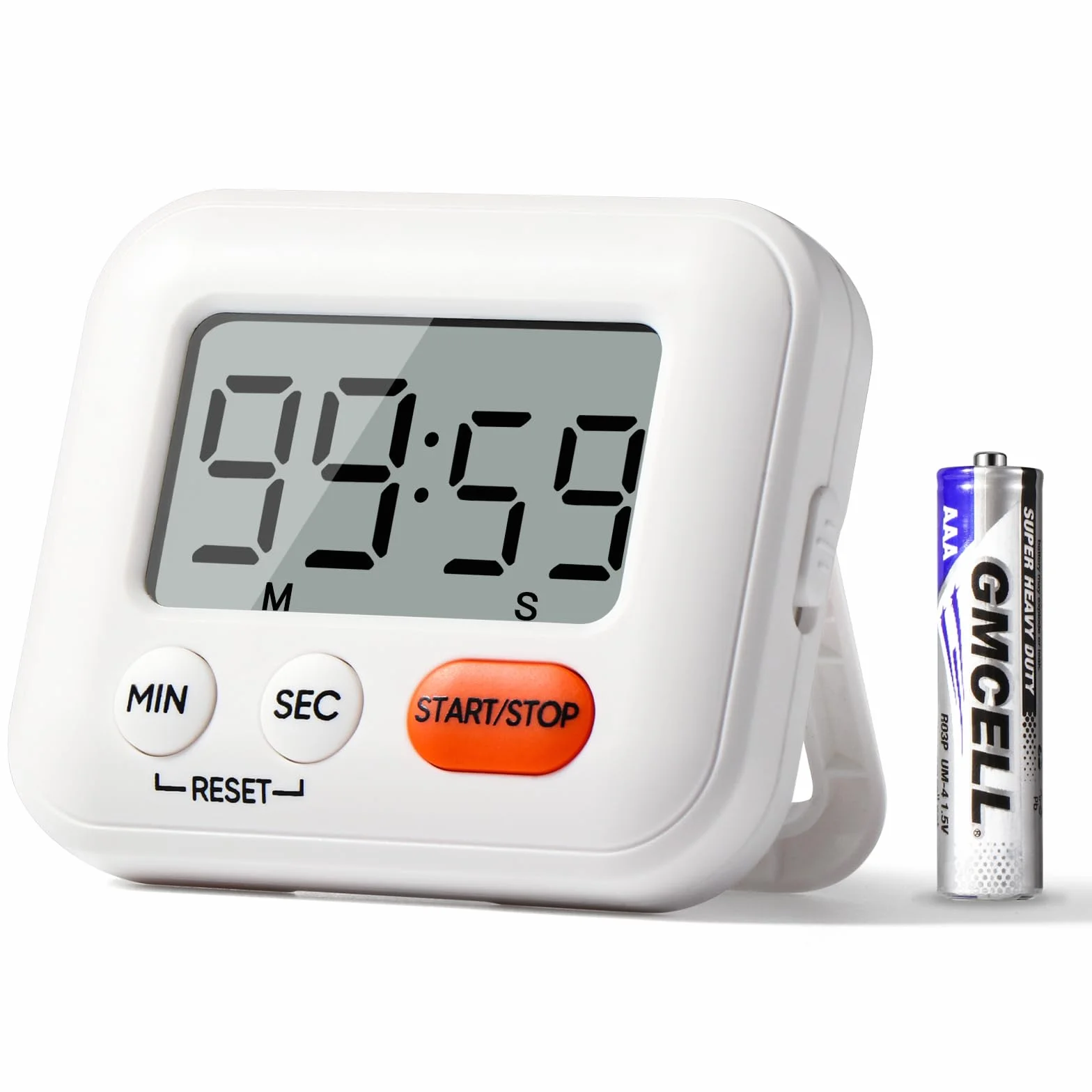 Minuteur Cuisine Time Timer avec Interrupteur d'alimentation, Pile AAA incluse