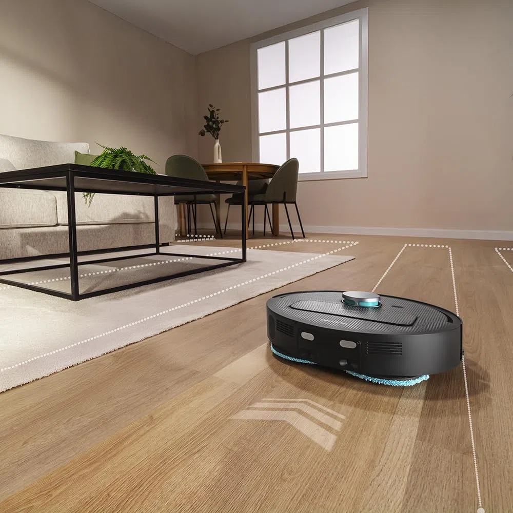 Cecotec Robot Aspirateur et Laveur de Sols avec Base d'Auto-vidage et App Conga X50 X-Treme. Navigation Laser, 15000Pa, Autonomie 240min, Serpillières Élevables, Base avec 3 Réservoirs