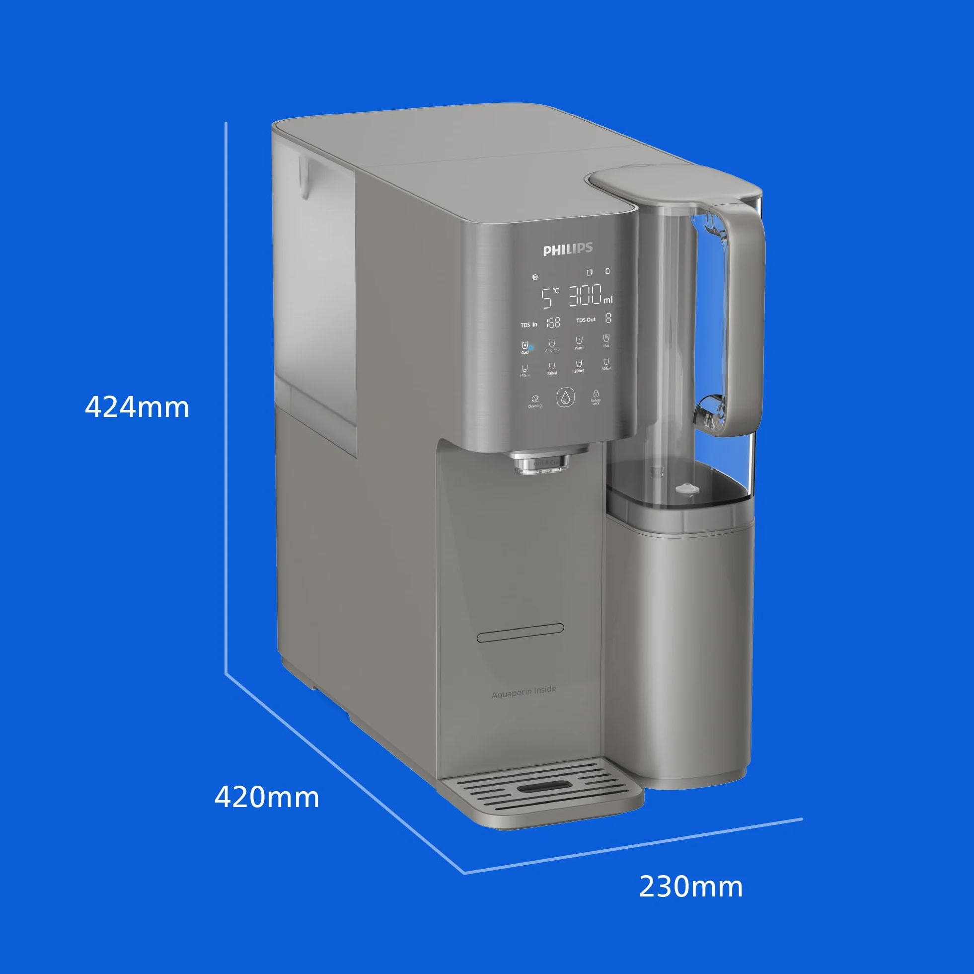 Philips Water Distributeur d’eau à osmose inverse 7500 : eau chaude/froide filtrée RO 6-en-1, UV-C, 2000 L