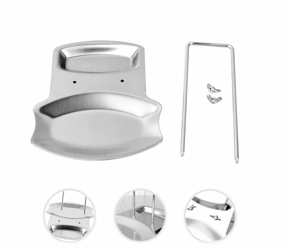 Support Couvercle Repose Cuillère Couteaux Cuillères Fourchettes Spatule en Acier Inoxydable Repose Couvert Porte Couvercle Ustensile de Cuisine