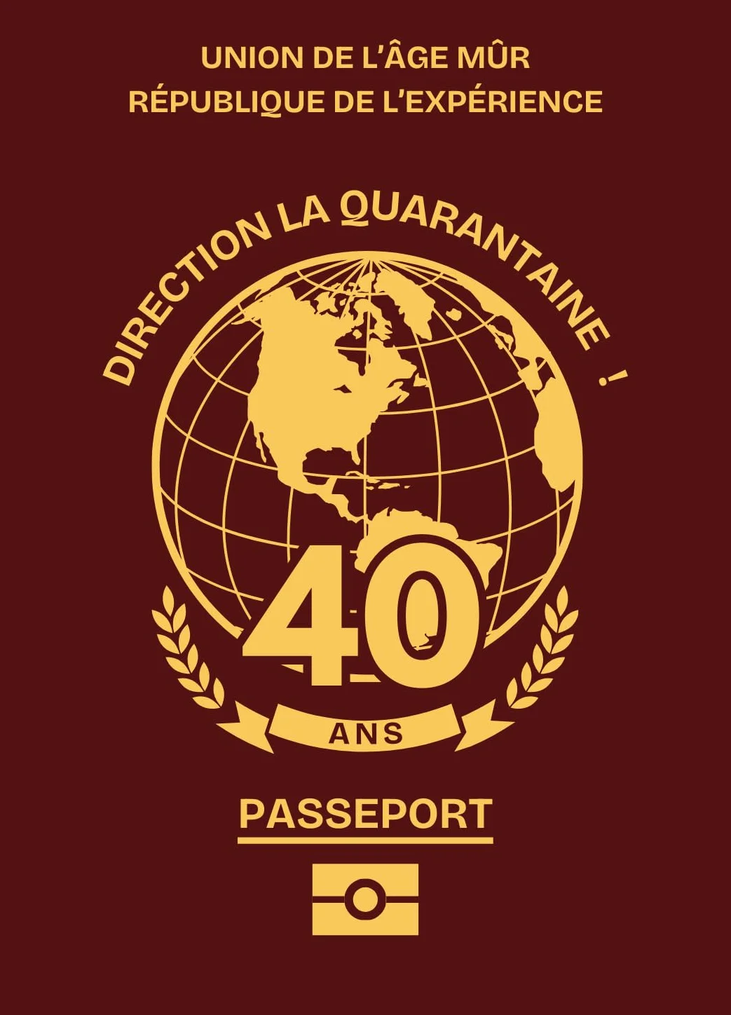 Carte d’Anniversaire 40 ans Passeport Anniversaire Livre d’Or Humour à Remplir Idée Cadeau Original Homme Femme