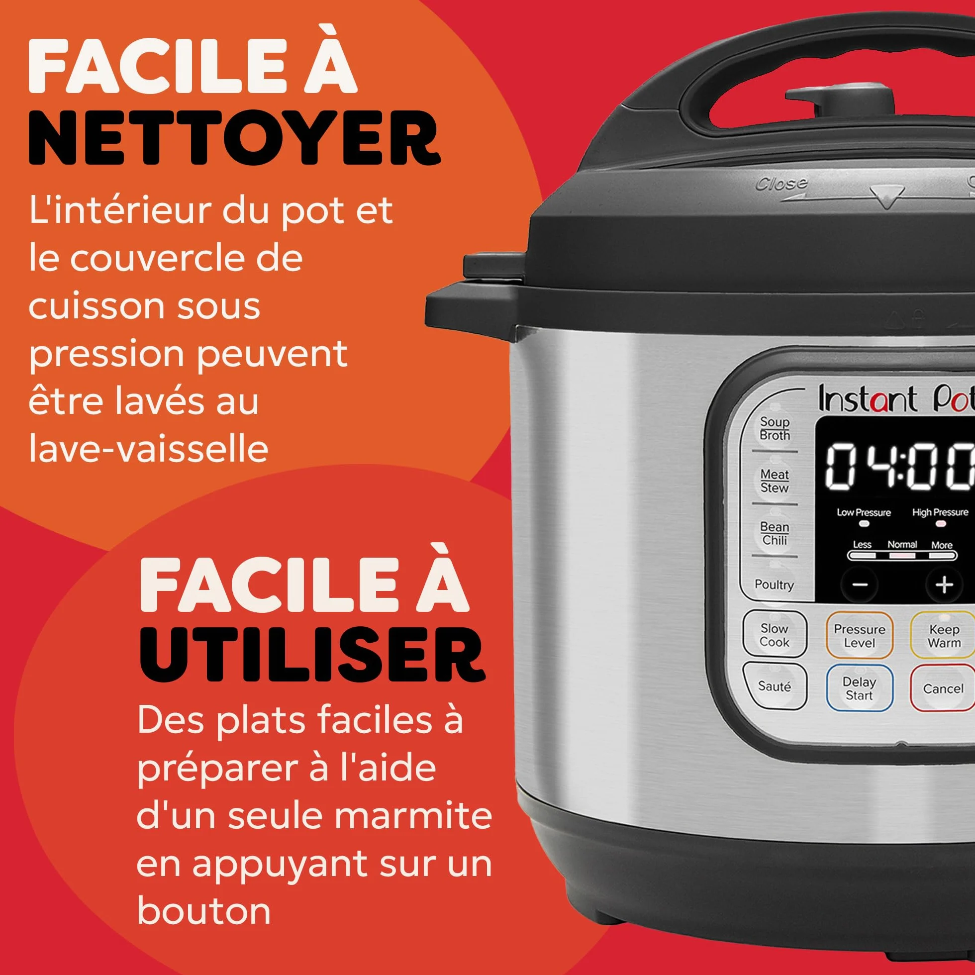 Instant Pot Duo 60 7 en 1 Autocuiseur Multifonction Acier Inoxydable 5.7 L