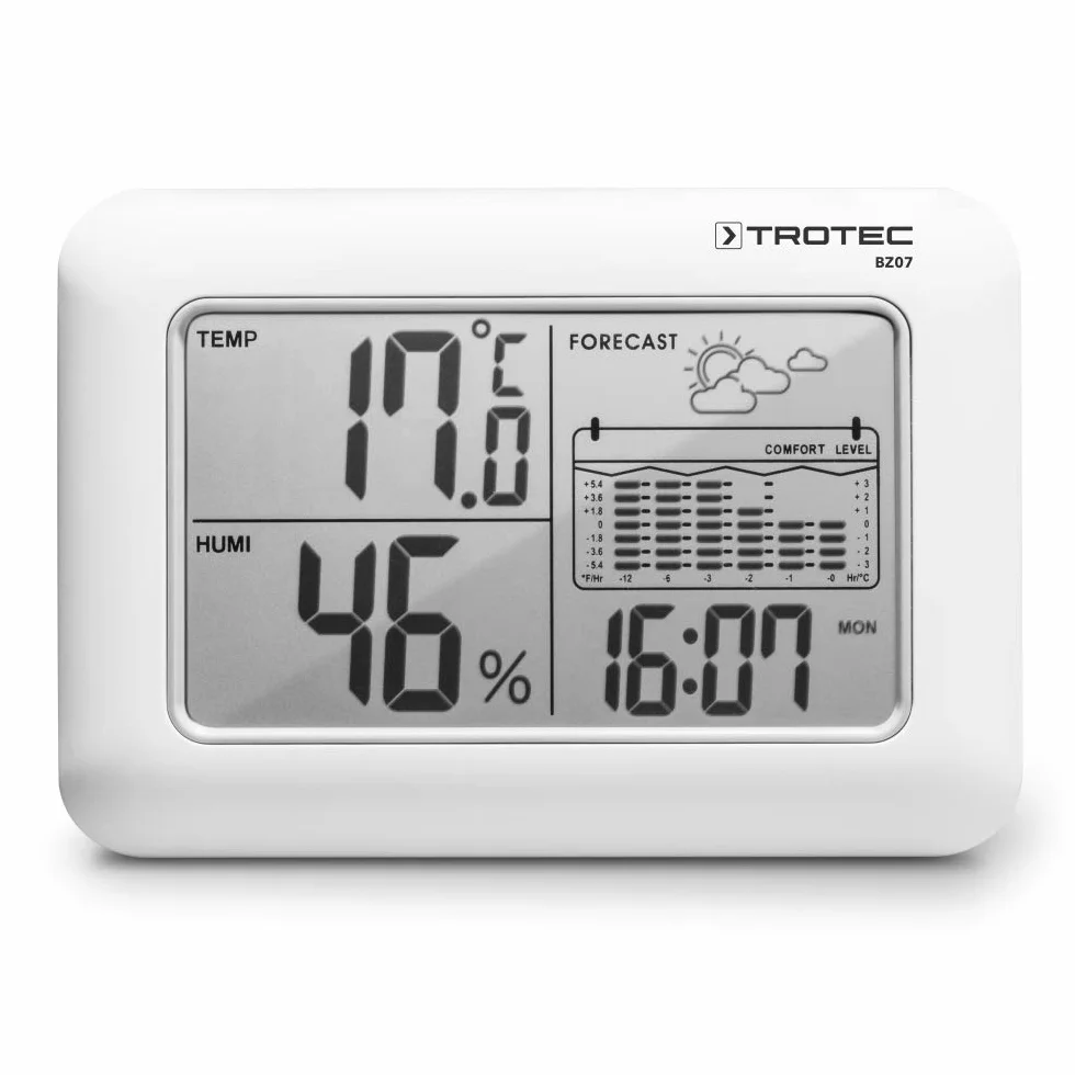 TROTEC BZ07 thermo-hygromètre station météo sans fil température hygrométrie indicateur tendance météo réveil