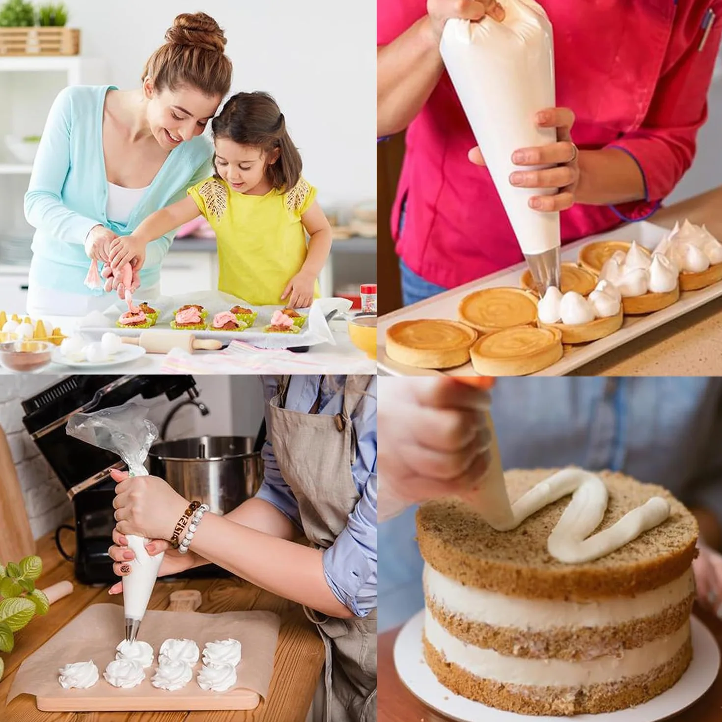 Poches à Douille Jetables Professionnelles pour Pâtisserie - Lot de 100